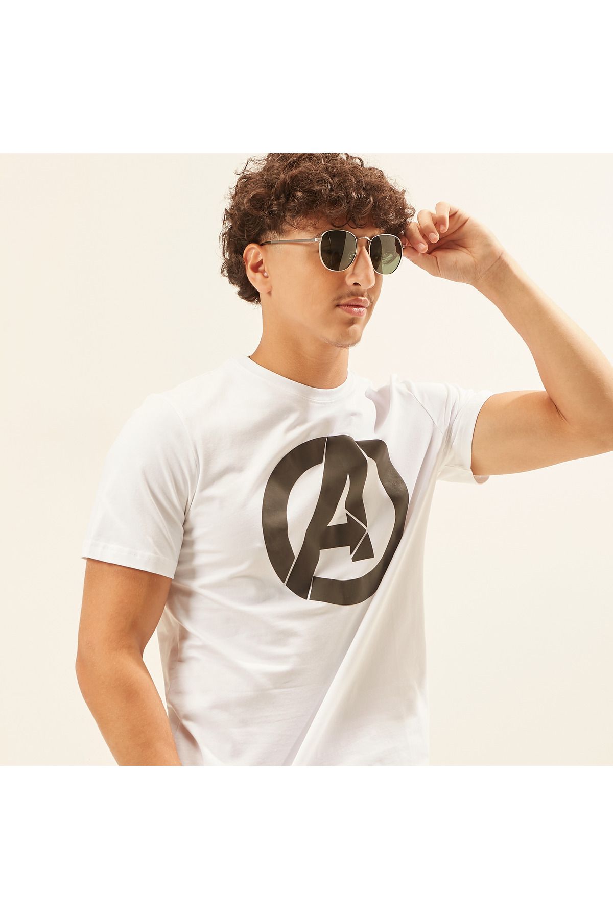 SP Characters-بدلة رياضية بأكمام قصيرة وياقة دائرية مطبوعة من Avengers 3