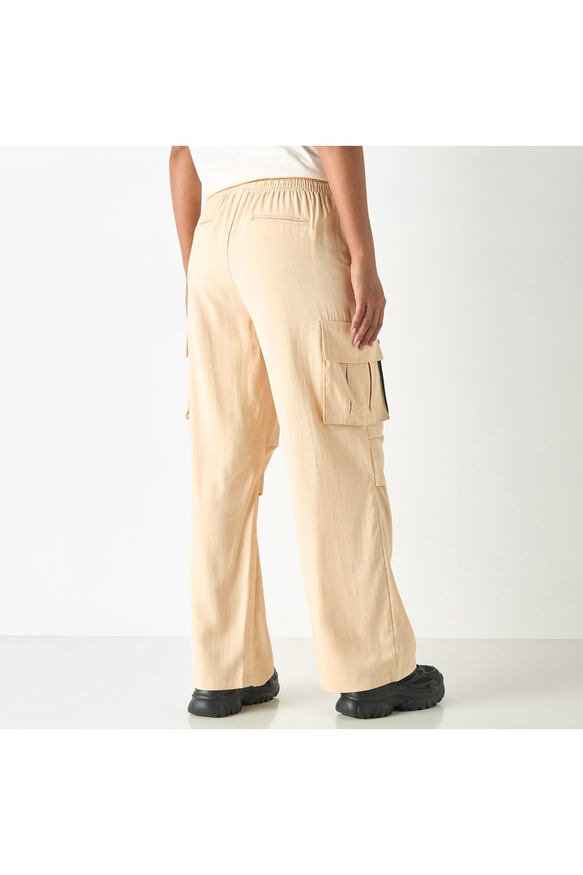 SP Characters-Peanuts Print Wide Leg Pants With Drawstring Closure And Pockets 3