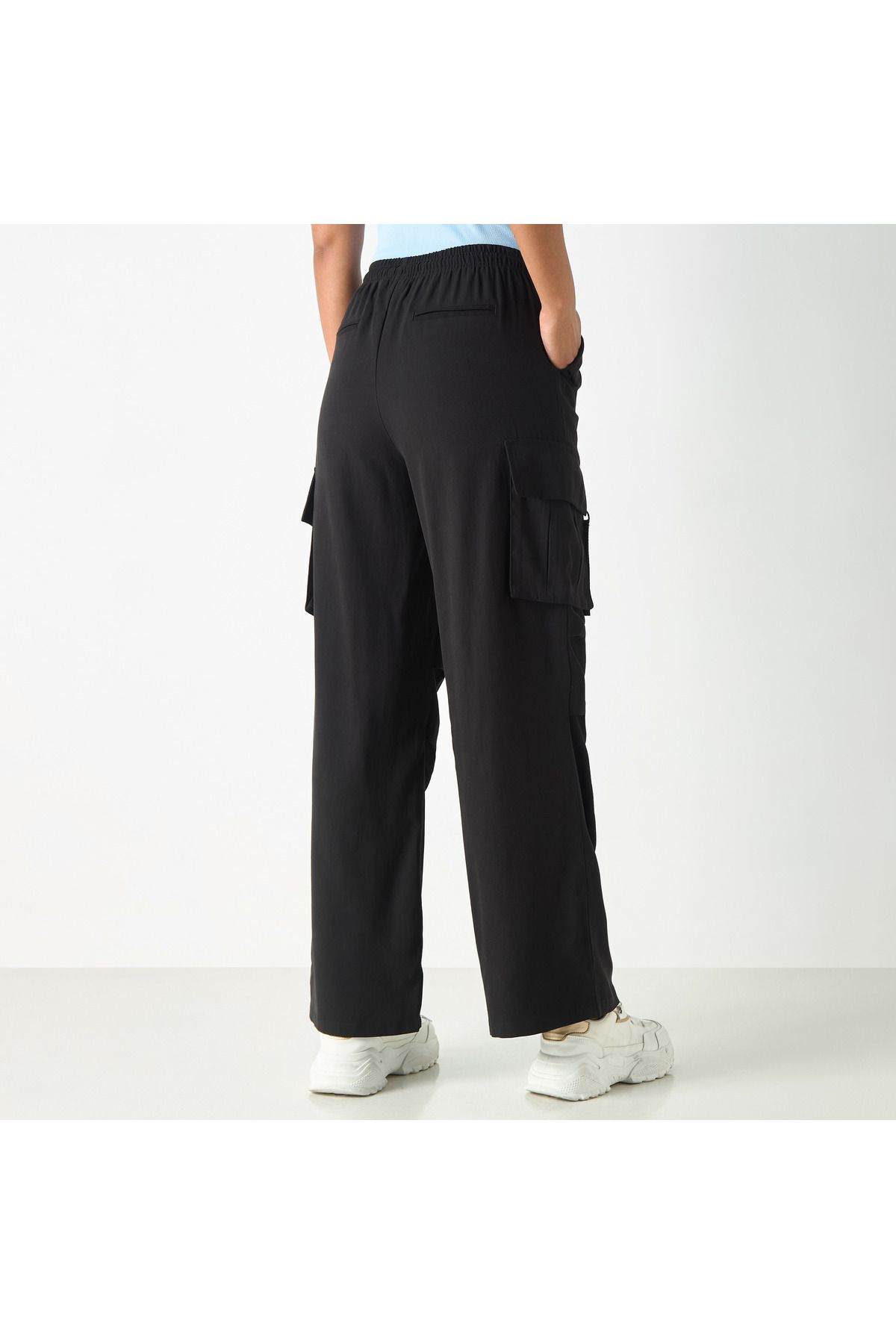 SP Characters-Donald Duck Print Wide Leg Pants With Drawstring Closure And Pockets 3