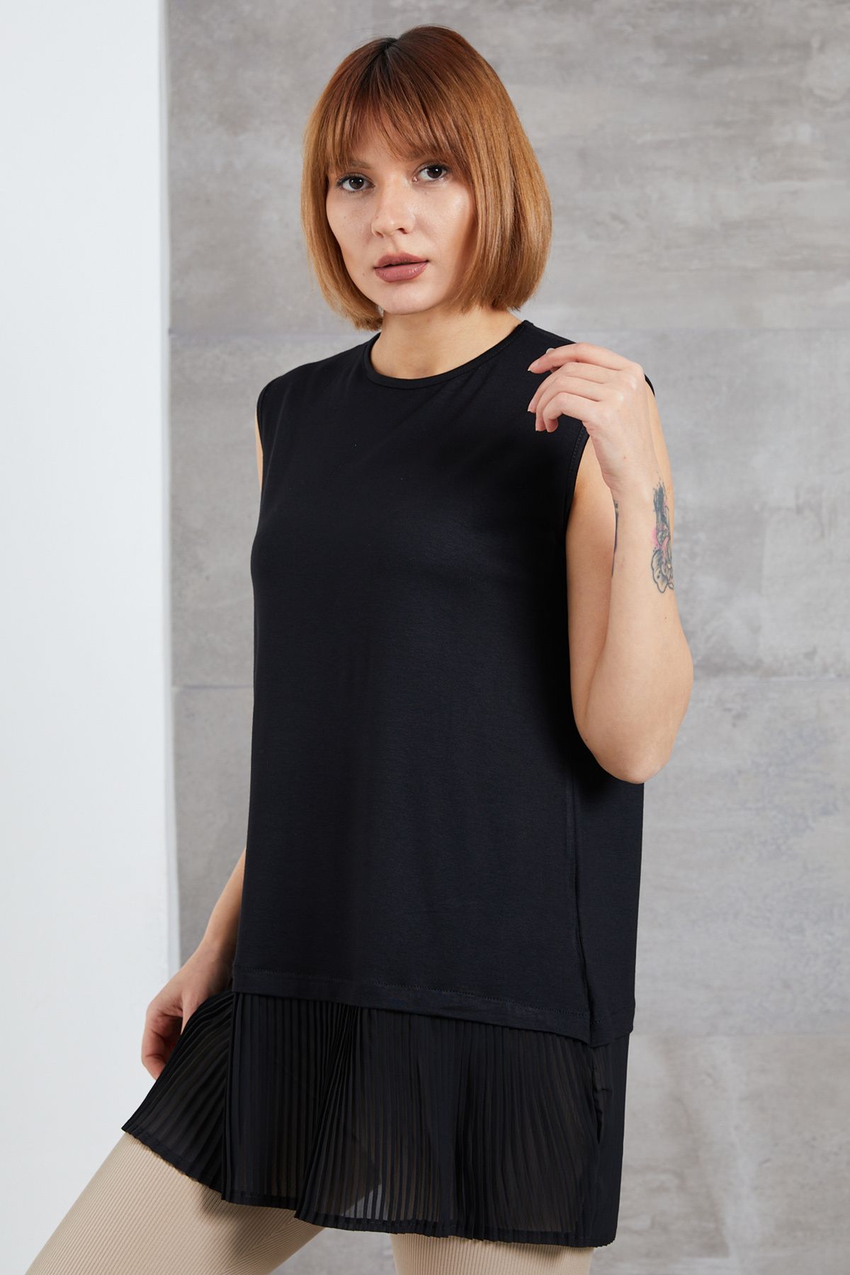 DPARİS-Pleated Sleeveless Dressing 2