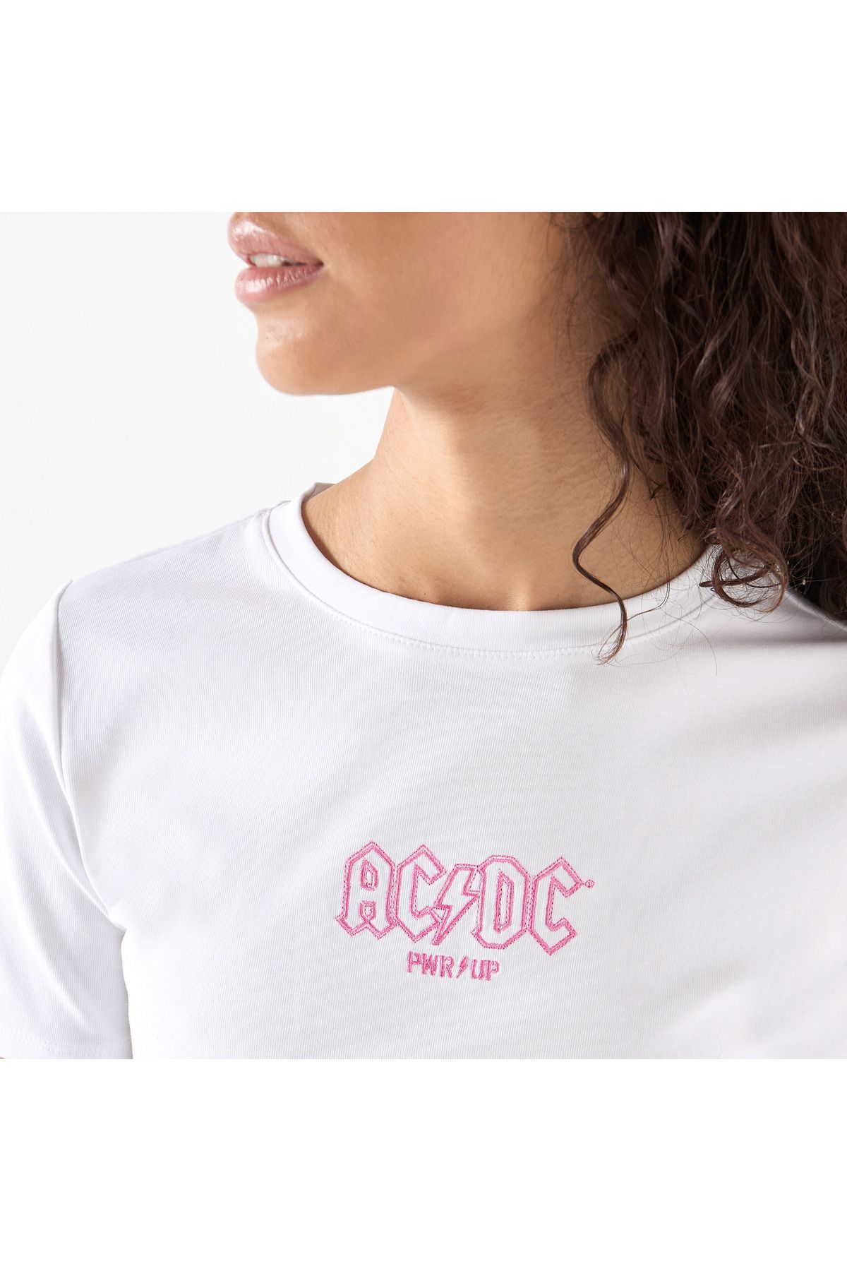 SP Characters-Ac/dc Embroidered T-shirt With Crew Neck And Short Sleeves 4