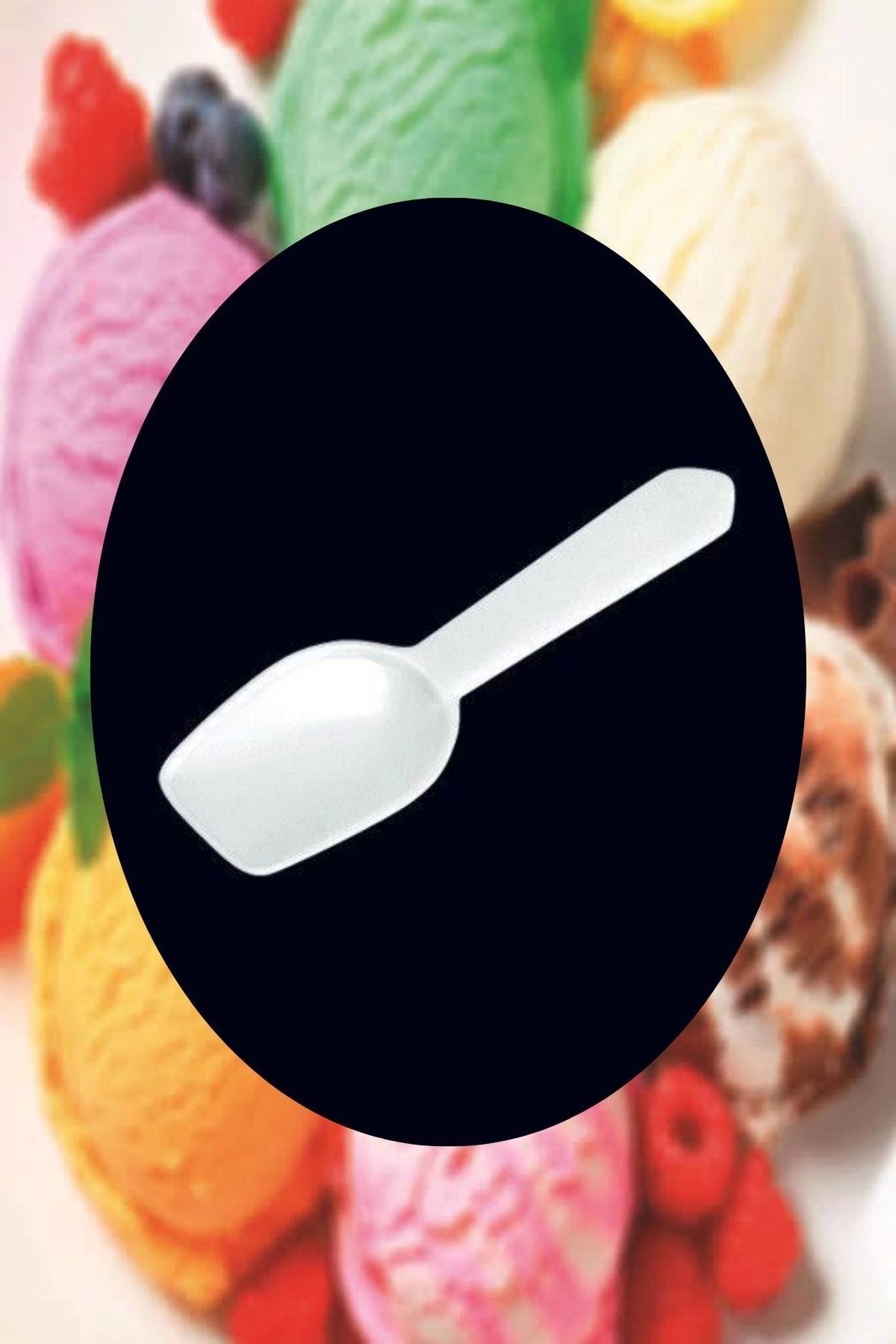 YOK YOK AMBALAJ-Panda Ice Cream Tasting Spoon 100 Pieces 2