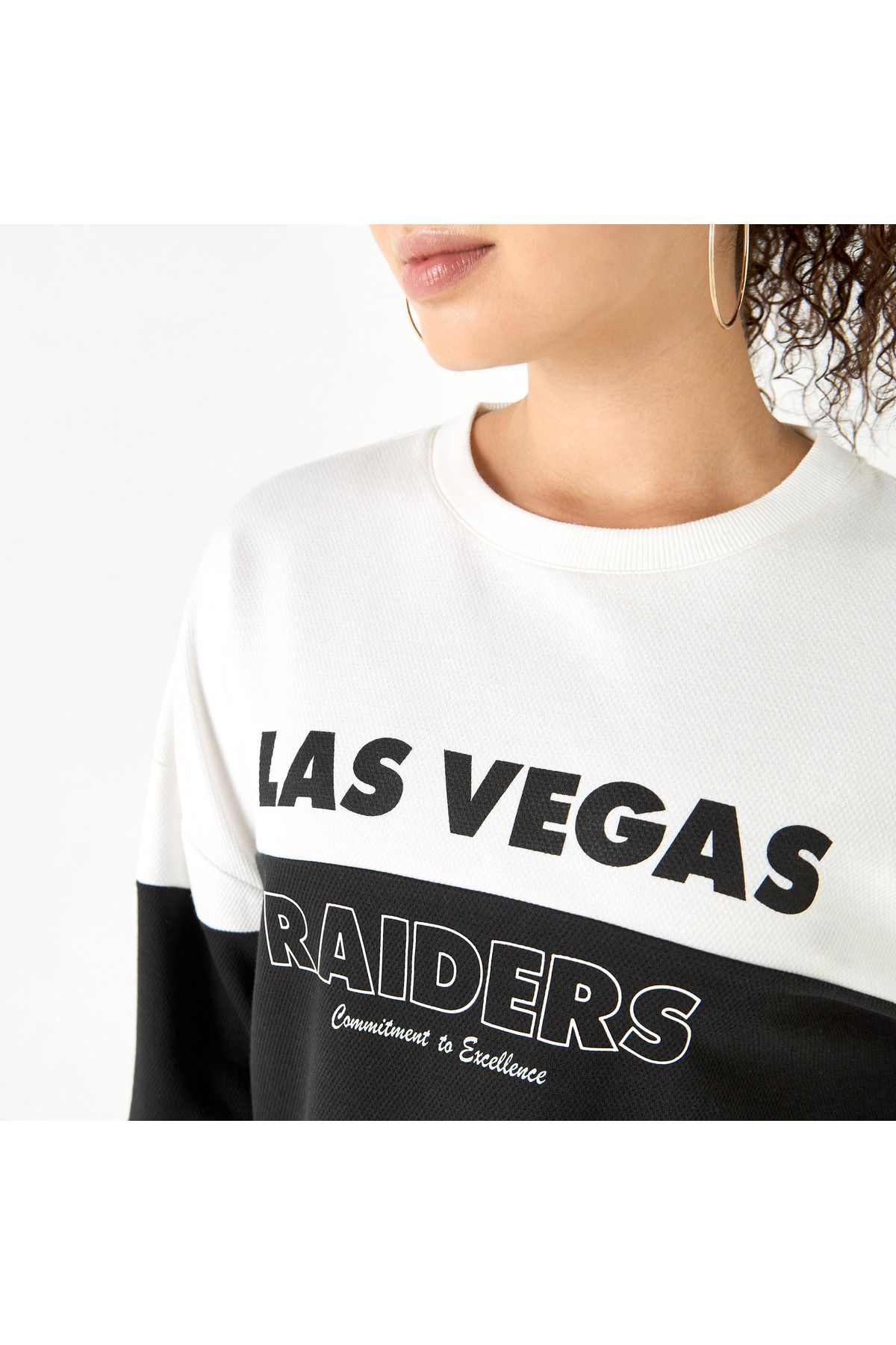 SP Characters-Las Vegas Raiders Print Sweatshirt With Long Sleeves 4