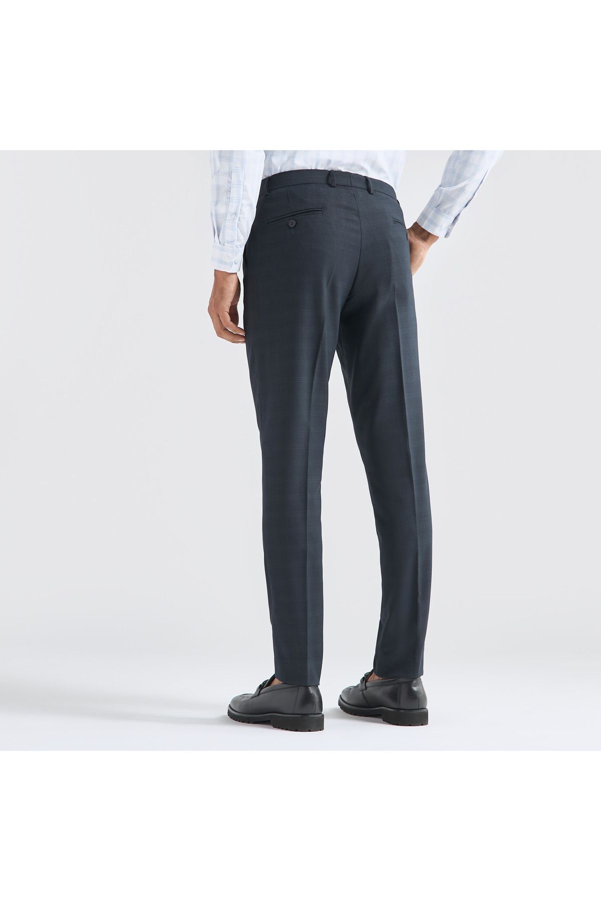 FAV-Checked Regular Fit Flexi Waist Trousers With Pockets 3