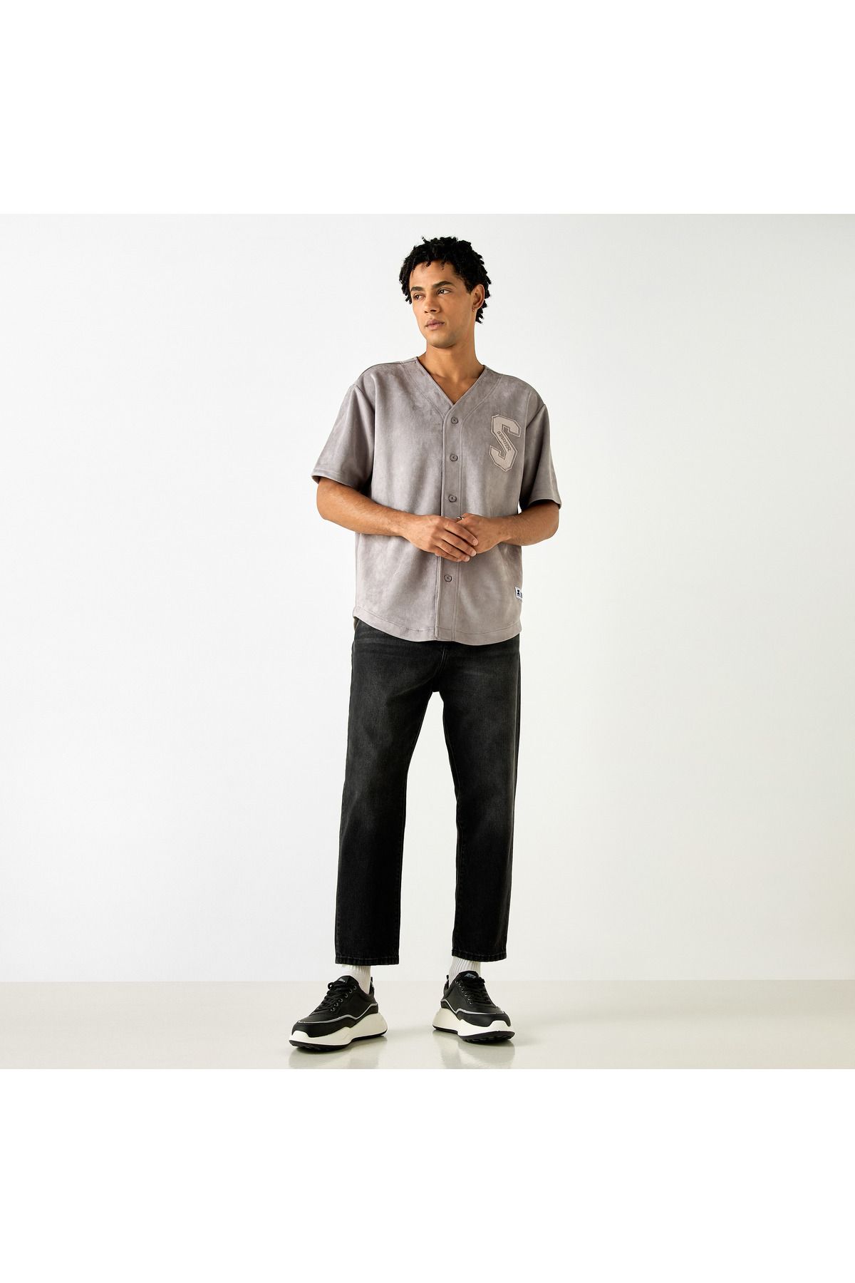 Starter-Relaxed Fit Textured Short Sleeves Shirt 2