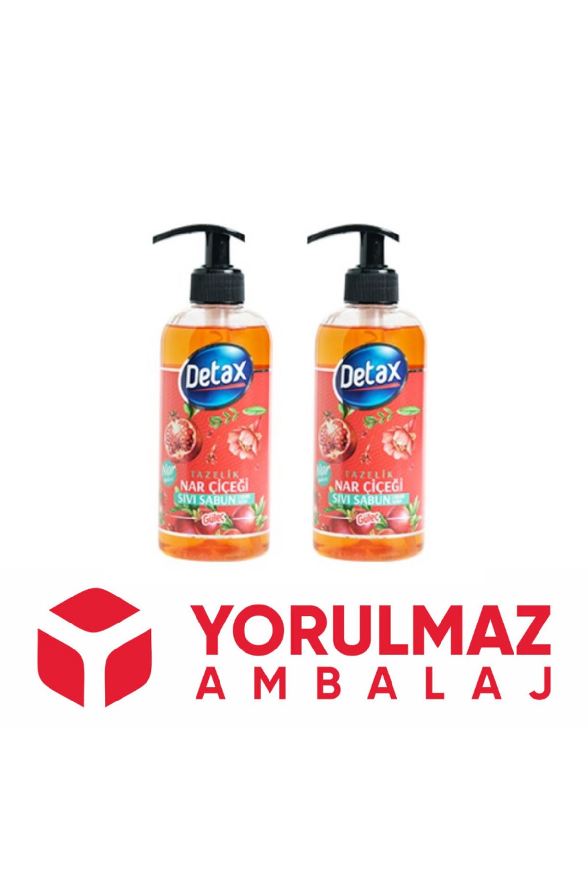 Detax Sıvı El Sabunu 400 Ml Nar Çiçeği 2 Li Paket