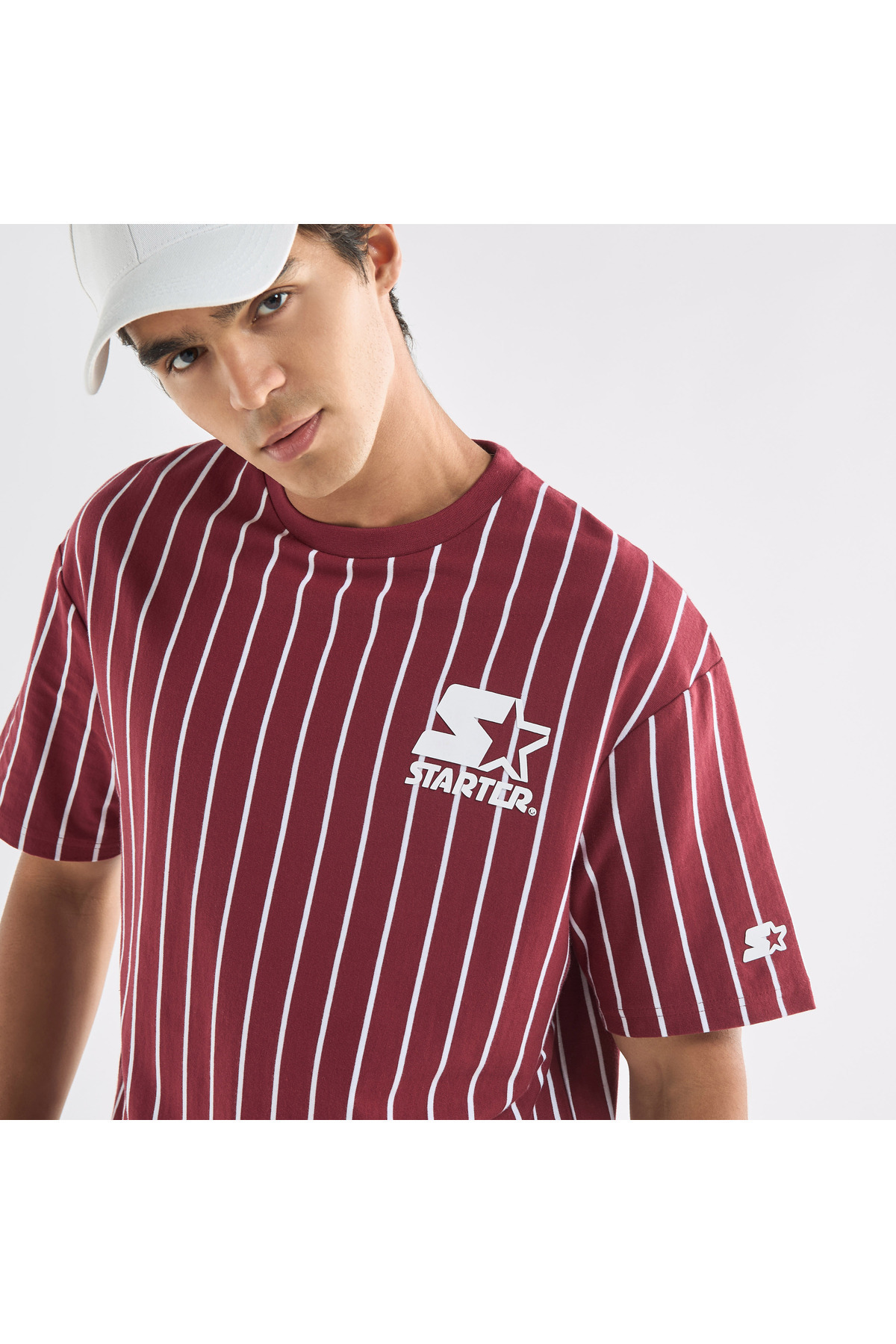 FAV-Starter Striped T-shirt With Crew Neck And Short Sleeves 4