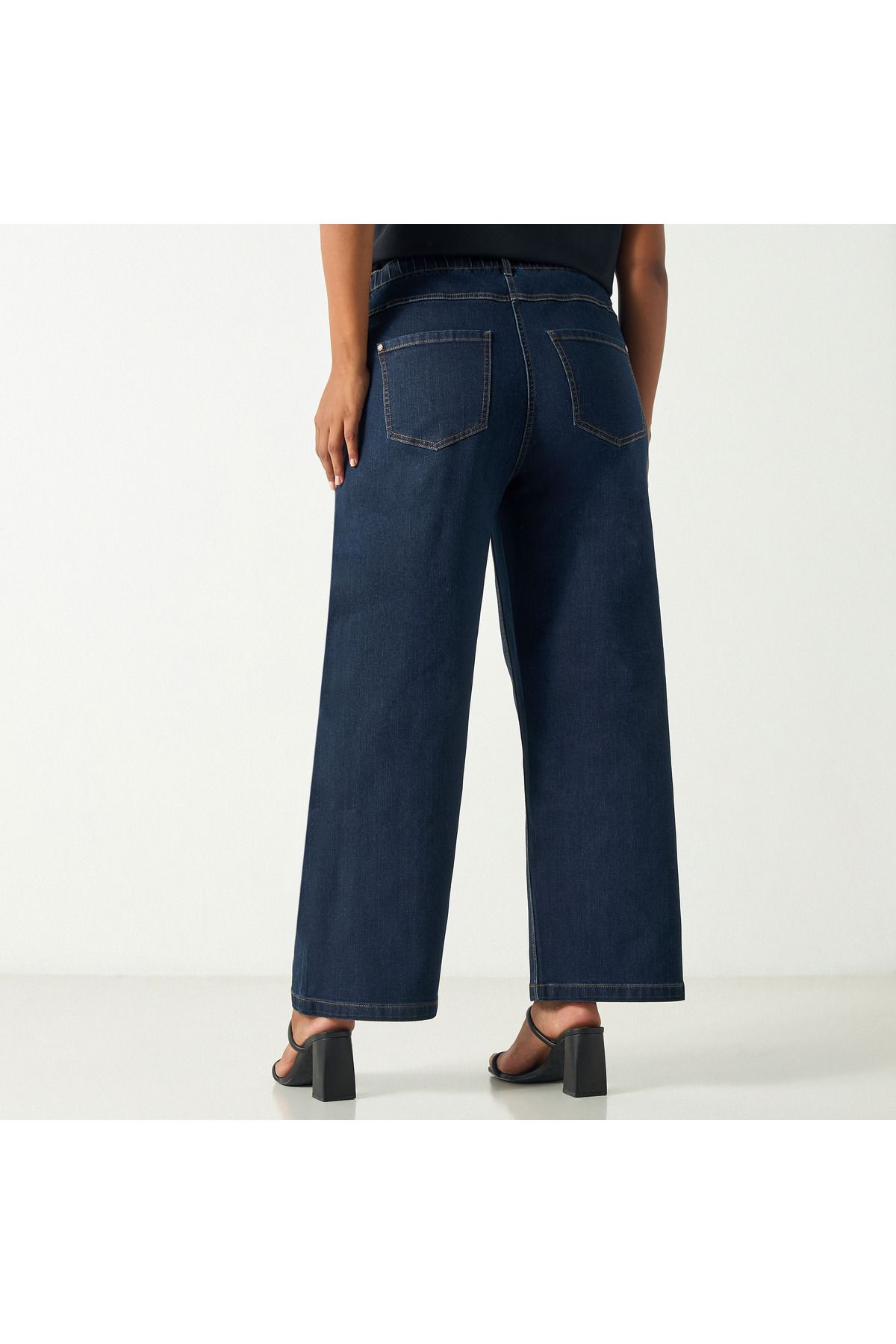 Ulla Popken-Plus Size Regular Fit Jeans With Pockets 3