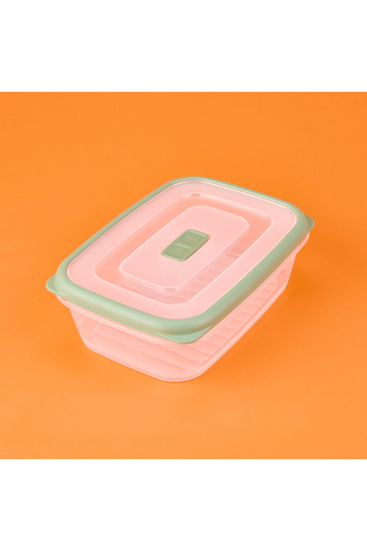Gondol-The Transparent and Green Colored 1 Lt Plastic Storage Container Provides Durable and Practical Use. 2