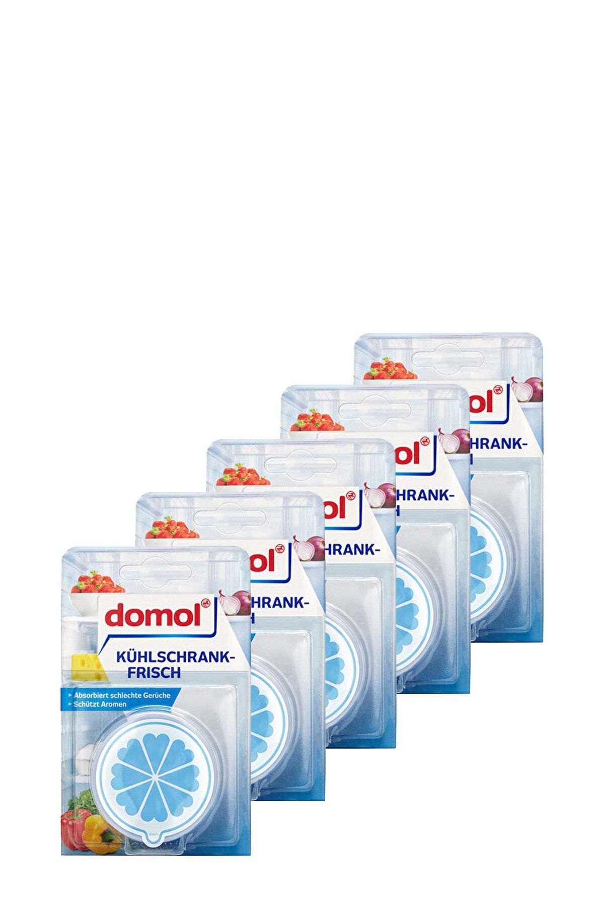 DOMOL Kokusuz Buzdolabı Deodorantı Kartuş Ve Karbon Filtre 40 Gr (5 Adet)