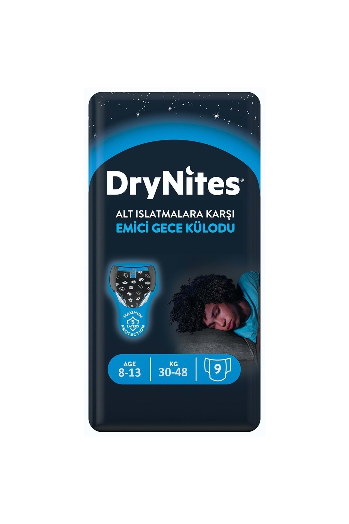 DryNites Emici Gece Külodu/külot Bez Erkek 8-13 Yaş 30-48kg Large 27 Adet 3pk*9 Altıslatmalara Karşı fotoğrafı 2 (önizleme)