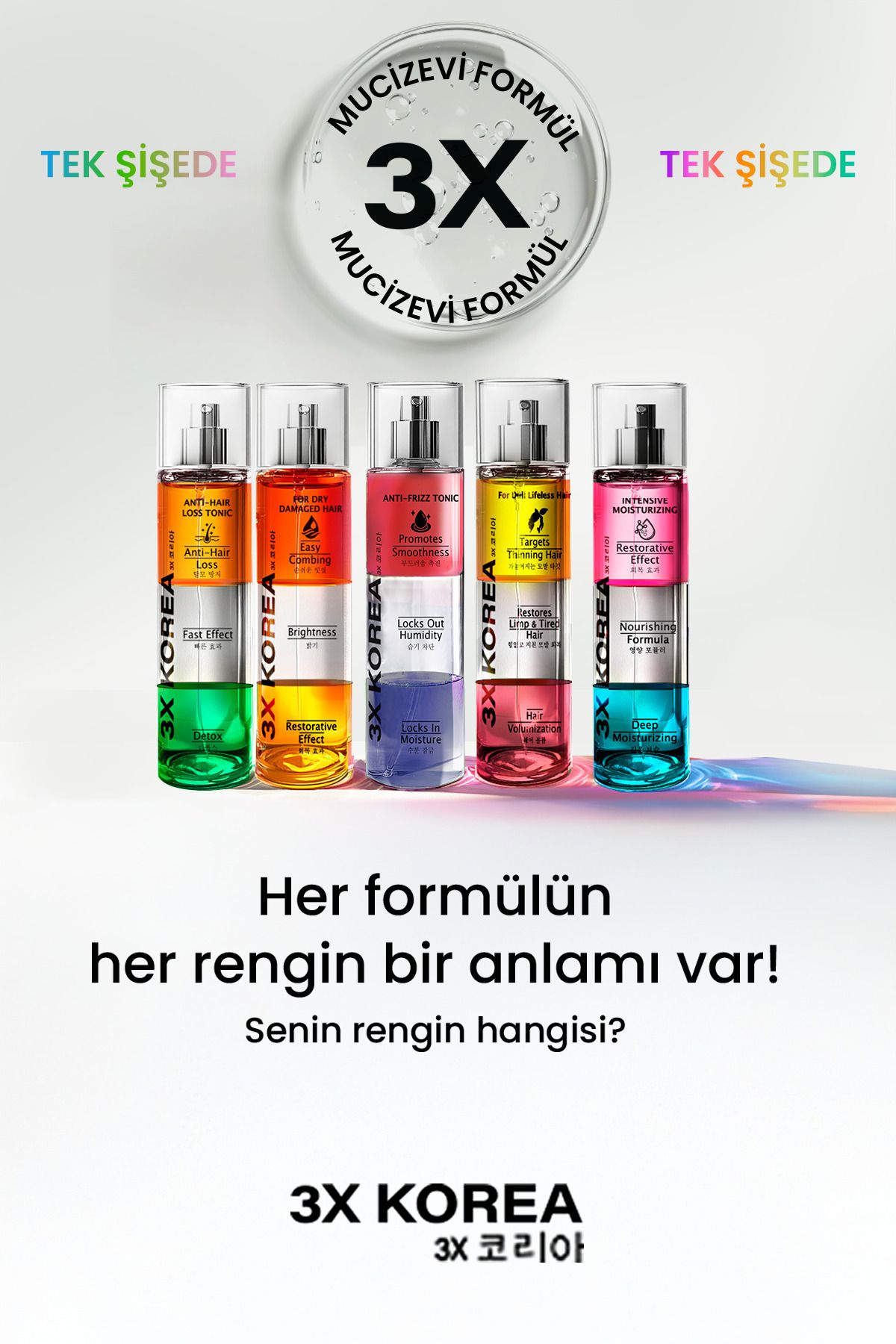 3x Korea-Hair Tonic – Anti-Hair Loss 3-Phase Leave-In Care Strengthening & Nourishing 150 ml 6