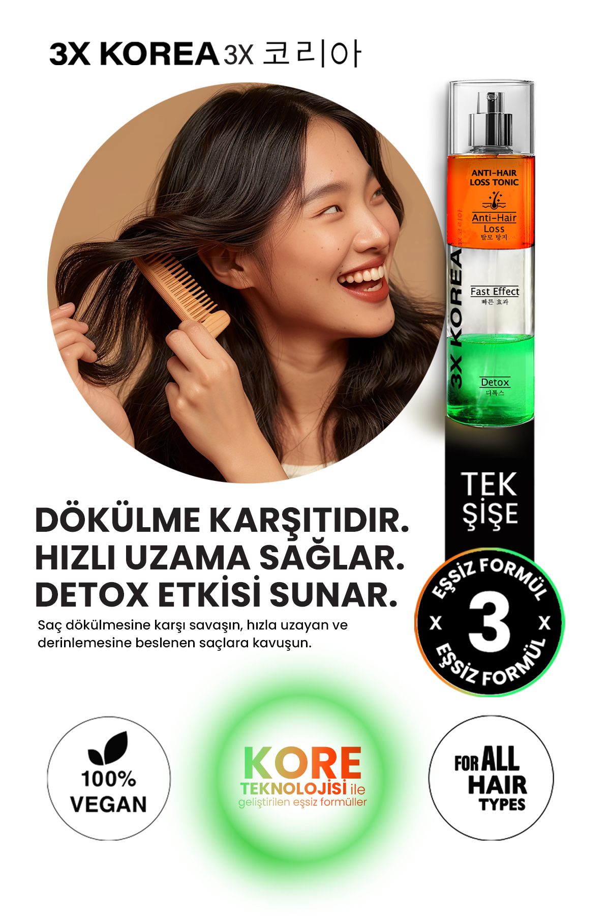 3x Korea-Hair Tonic – Anti-Hair Loss 3-Phase Leave-In Care Strengthening & Nourishing 150 ml 4