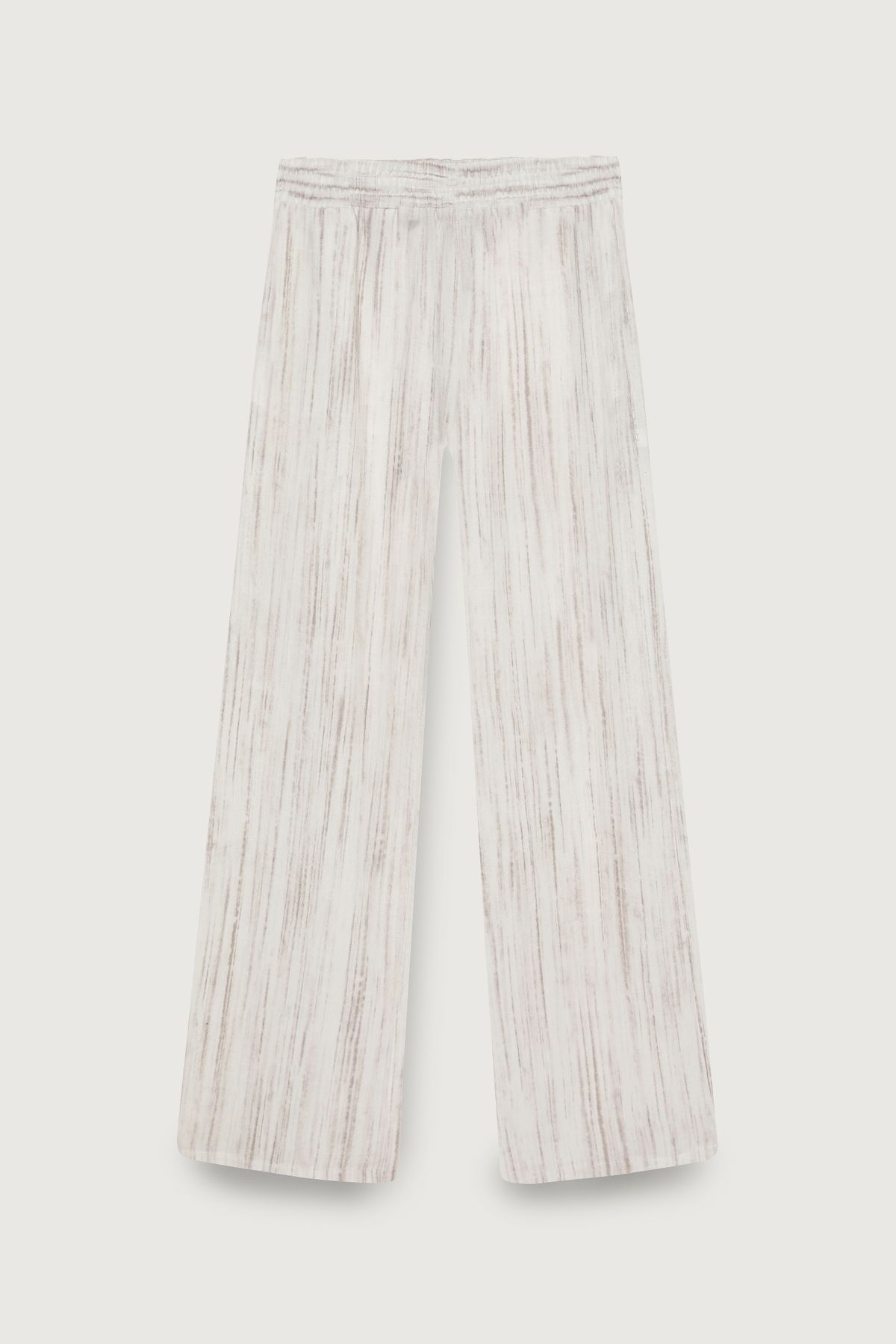 Quzu-Beaded Rope Tied Textured Trousers Stone 3