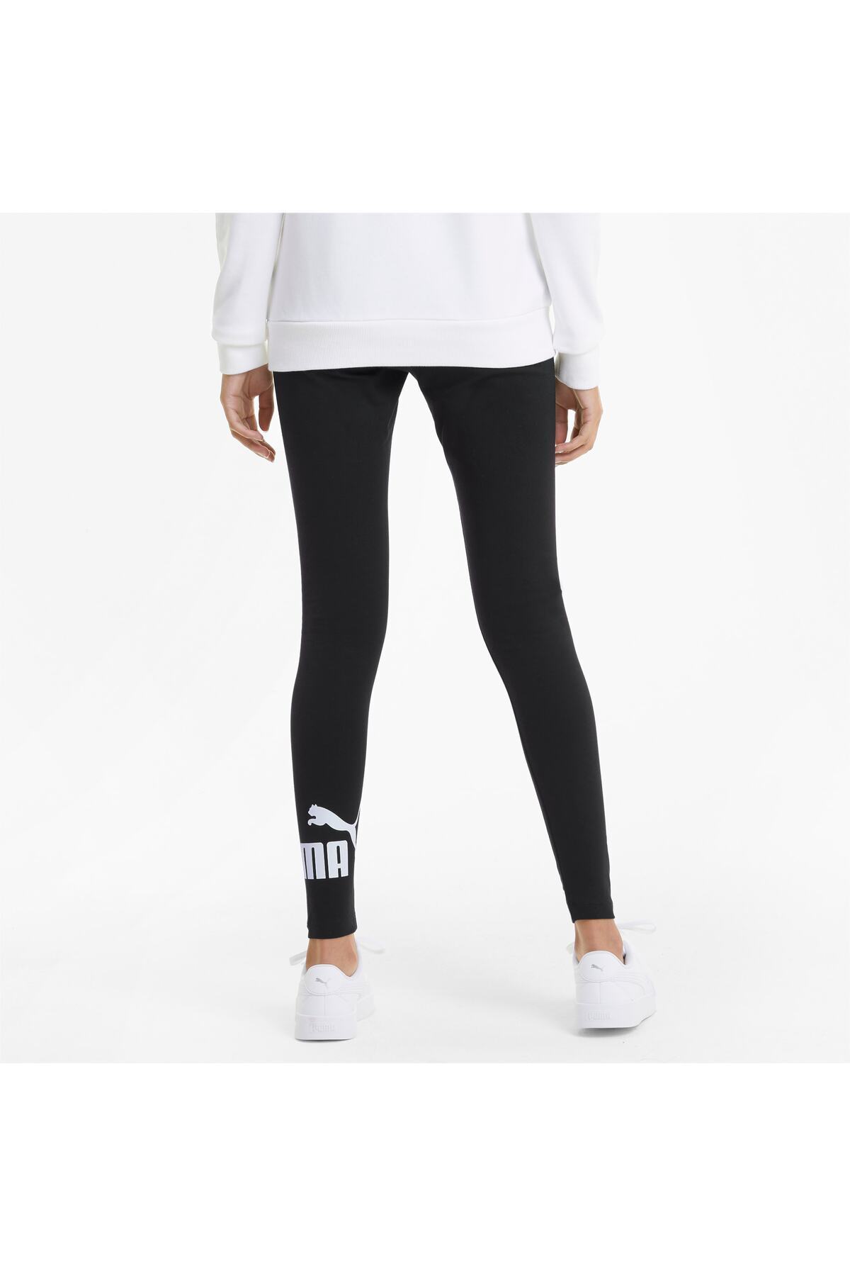 Puma-Ess Logo Damen-Leggings-Leggings - 586832 -01 Schwarz 2