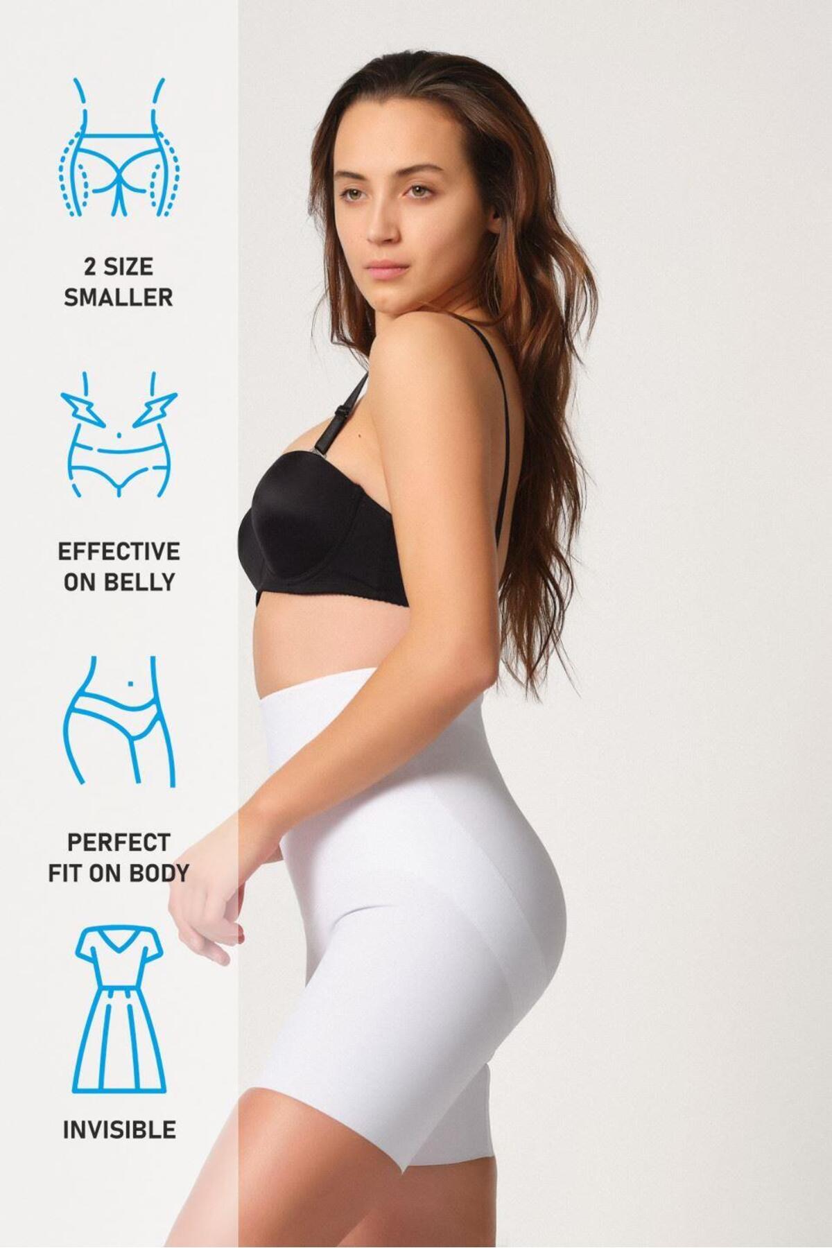 Emay-Corset boxer laser cu talie înaltă X88eskwhite 2816 4