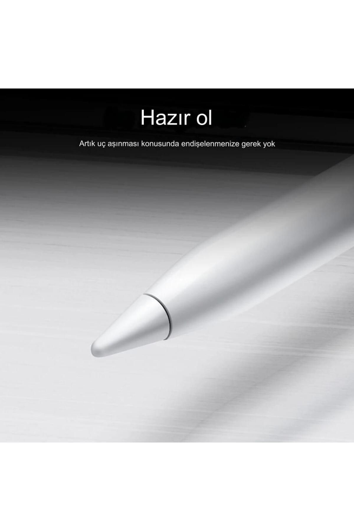 gökmer-iPad Pencil Compatible Pen Tip 1. And 2. Generation Usb-C/ Pro Pencil Spare Tip Pen Tip Tablet Tip 3Pcs 8