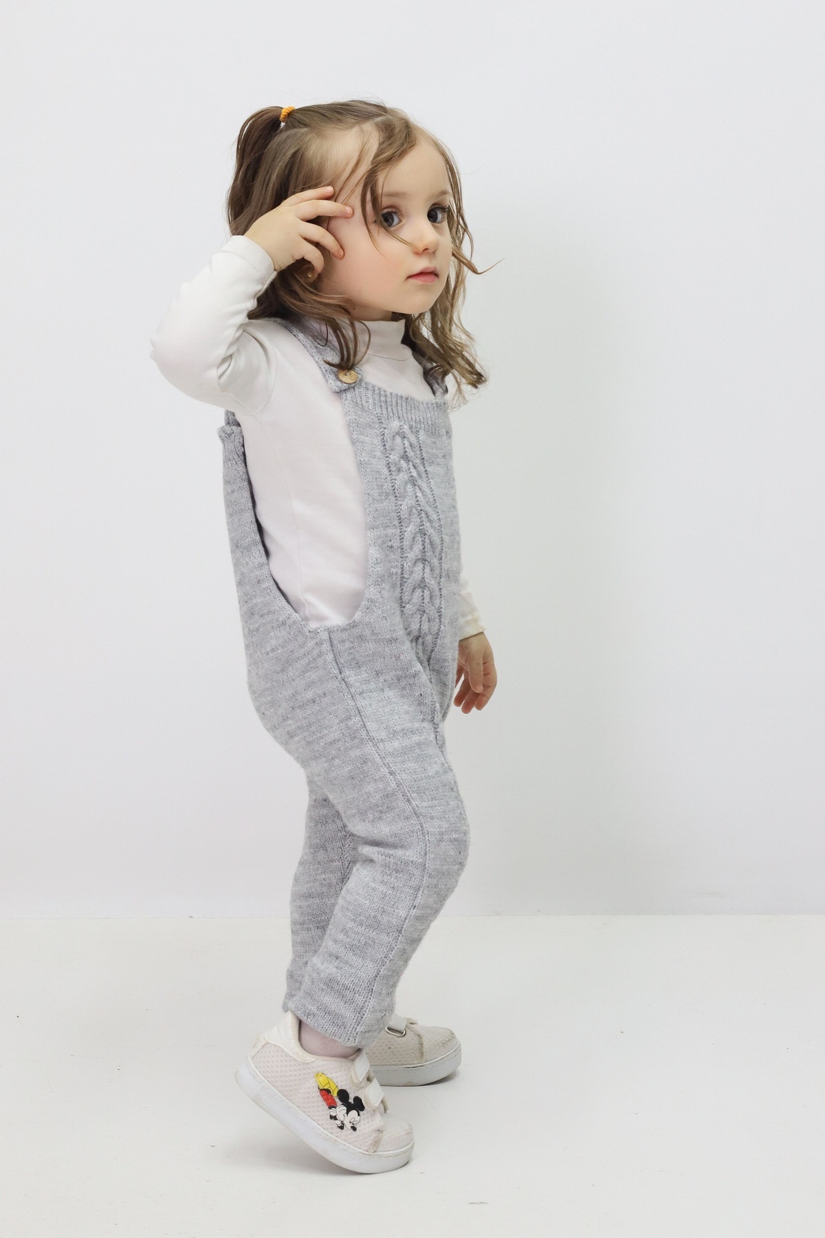Cloudy Kids Kız Bebek Triko Salopet fotoğrafı 7 (önizleme)