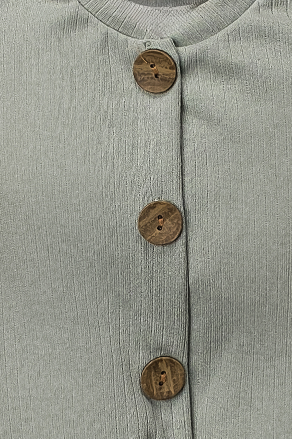 Mai Perla Organik Kumaş Tahta Düğmeli Tek Boy Tulum Unisex 3 Parça Bebek Takımı fotoğrafı 5 (önizleme)