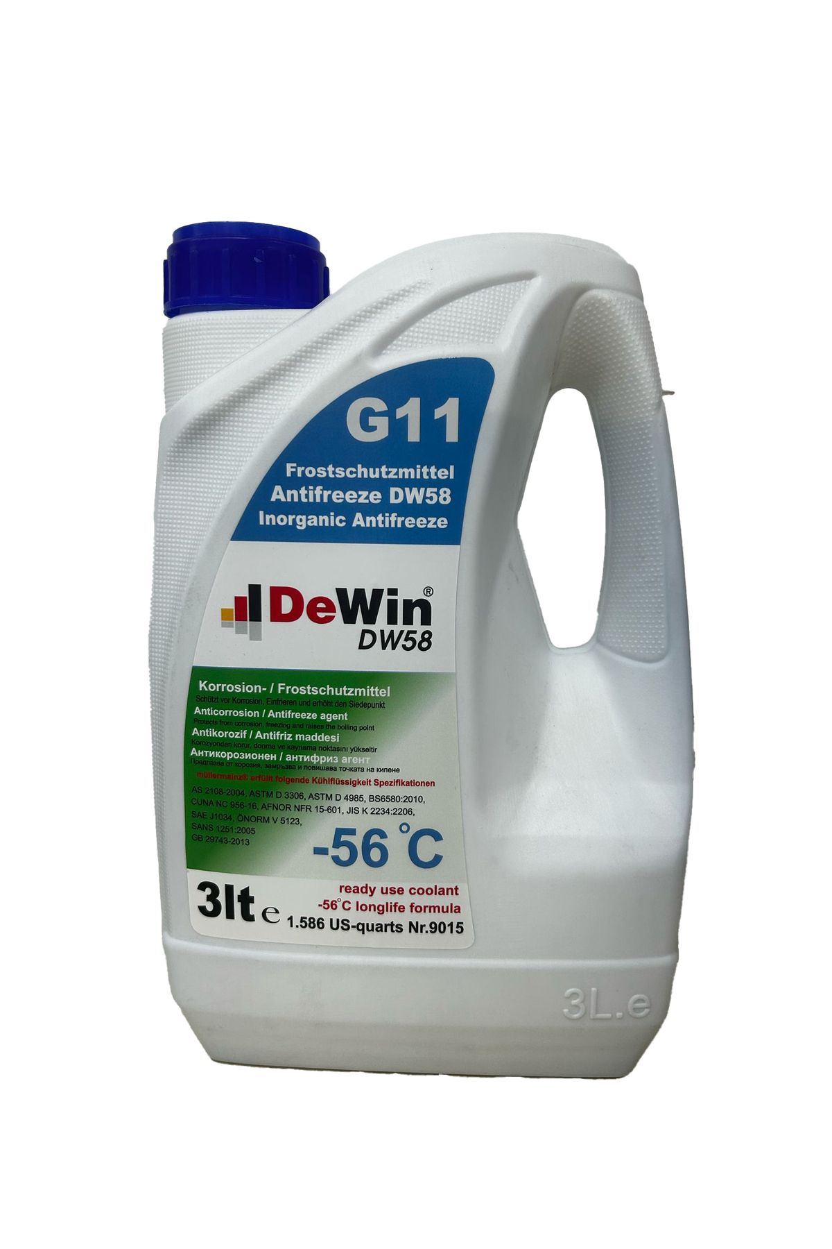 Dewin ANTİFRİZ - DW58 MAVİ 3LT DOĞAL ANTİFRİZ