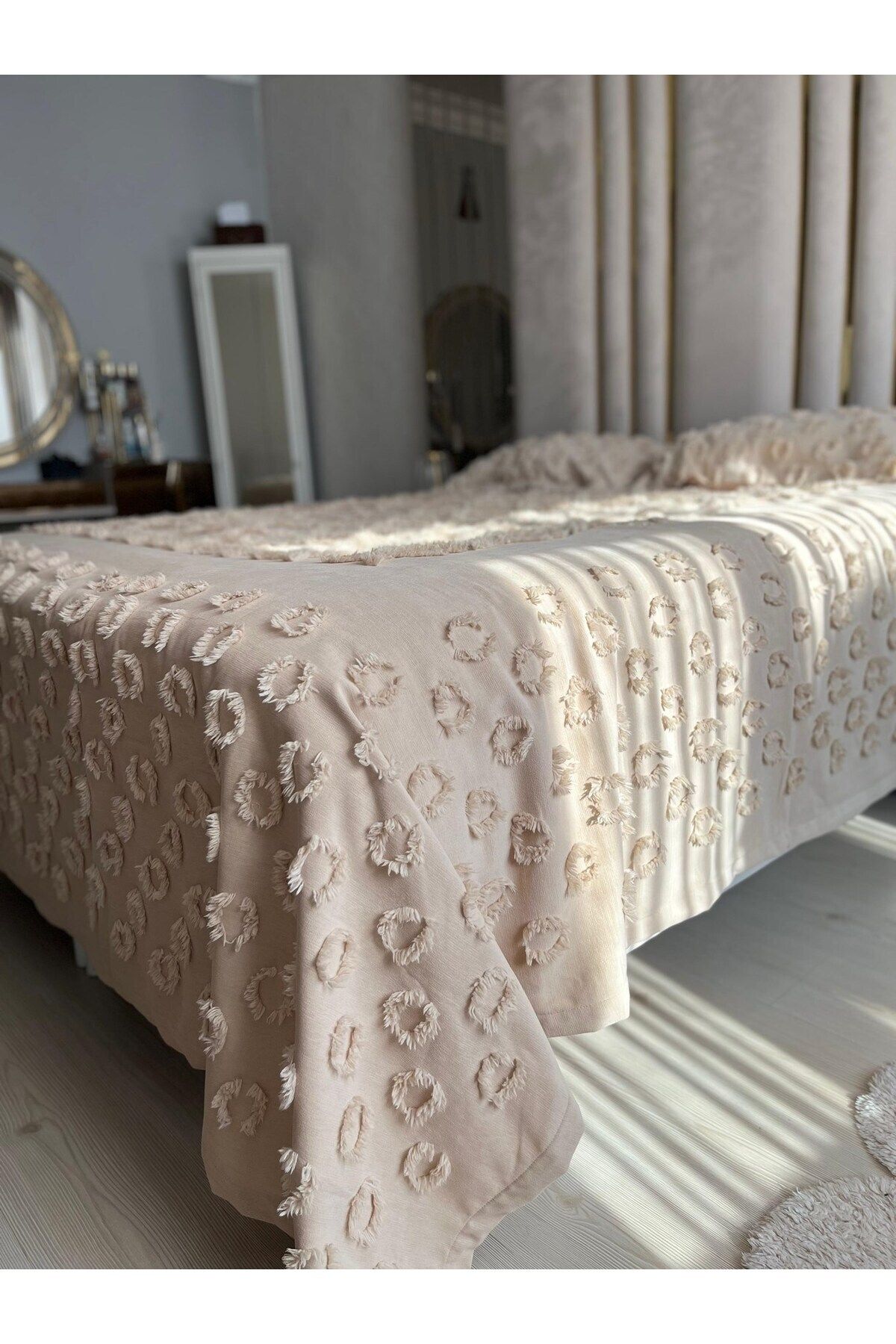 Tly Home Textiles-Palace Model 4 - Mink, Double Bedspread 4