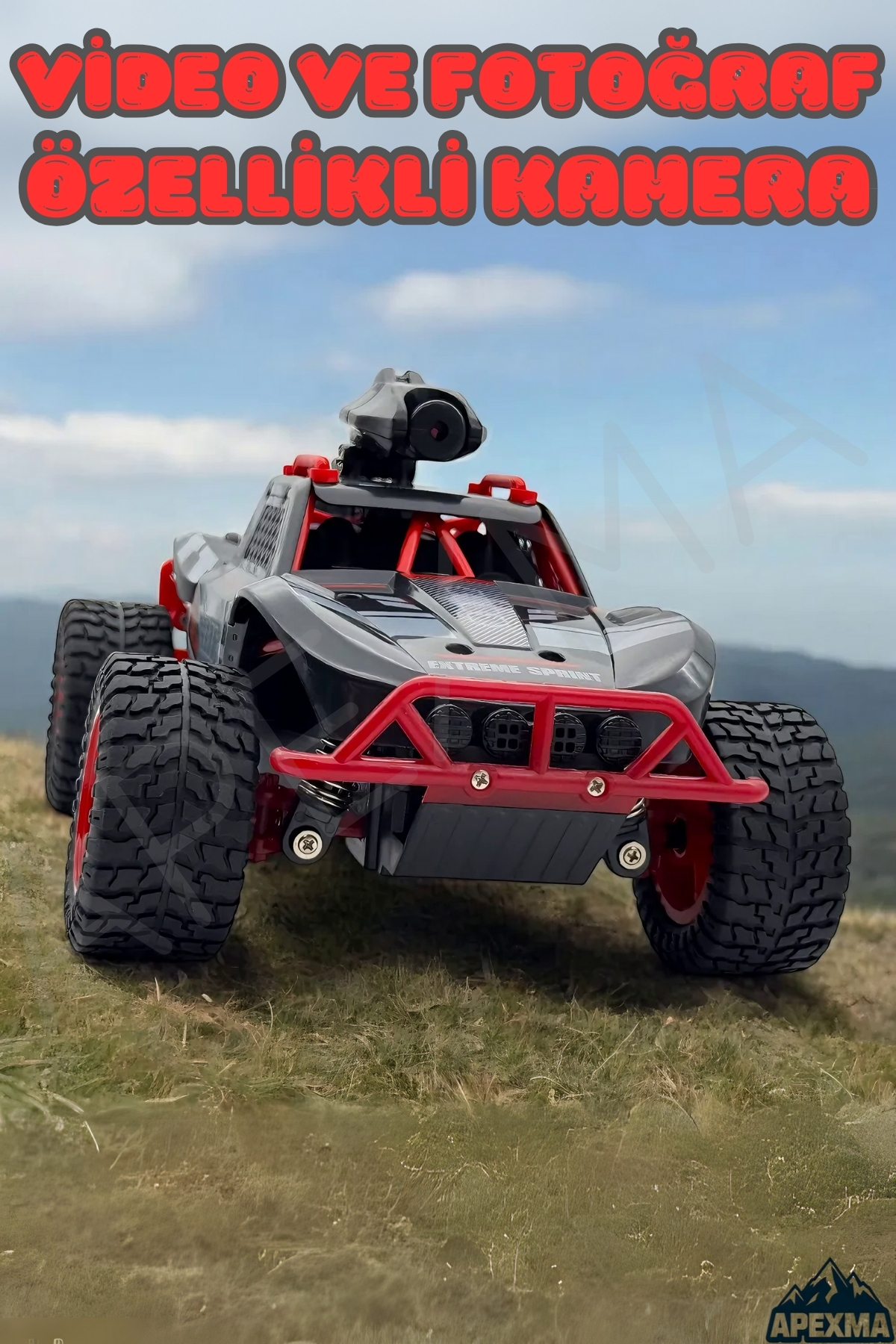 Apexma Uzaktan Kumandalı Full Fonksiyon Kameralı Wi-Fi Bağlantılı Fotoğraf Video Çekimli Off-Road Araba fotoğrafı 2 (önizleme)