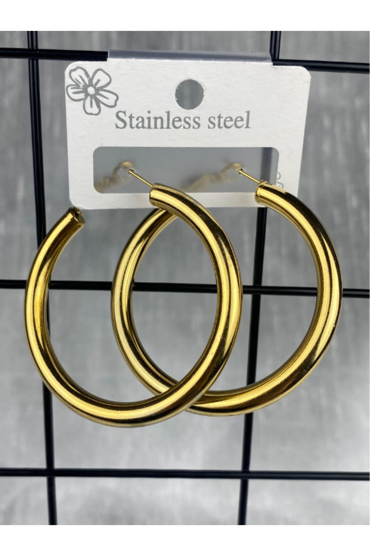 Brethils-Big Ajda Hoop Earrings Steel Tarnish Resistant Guaranteed Shipped in Gift Box 1