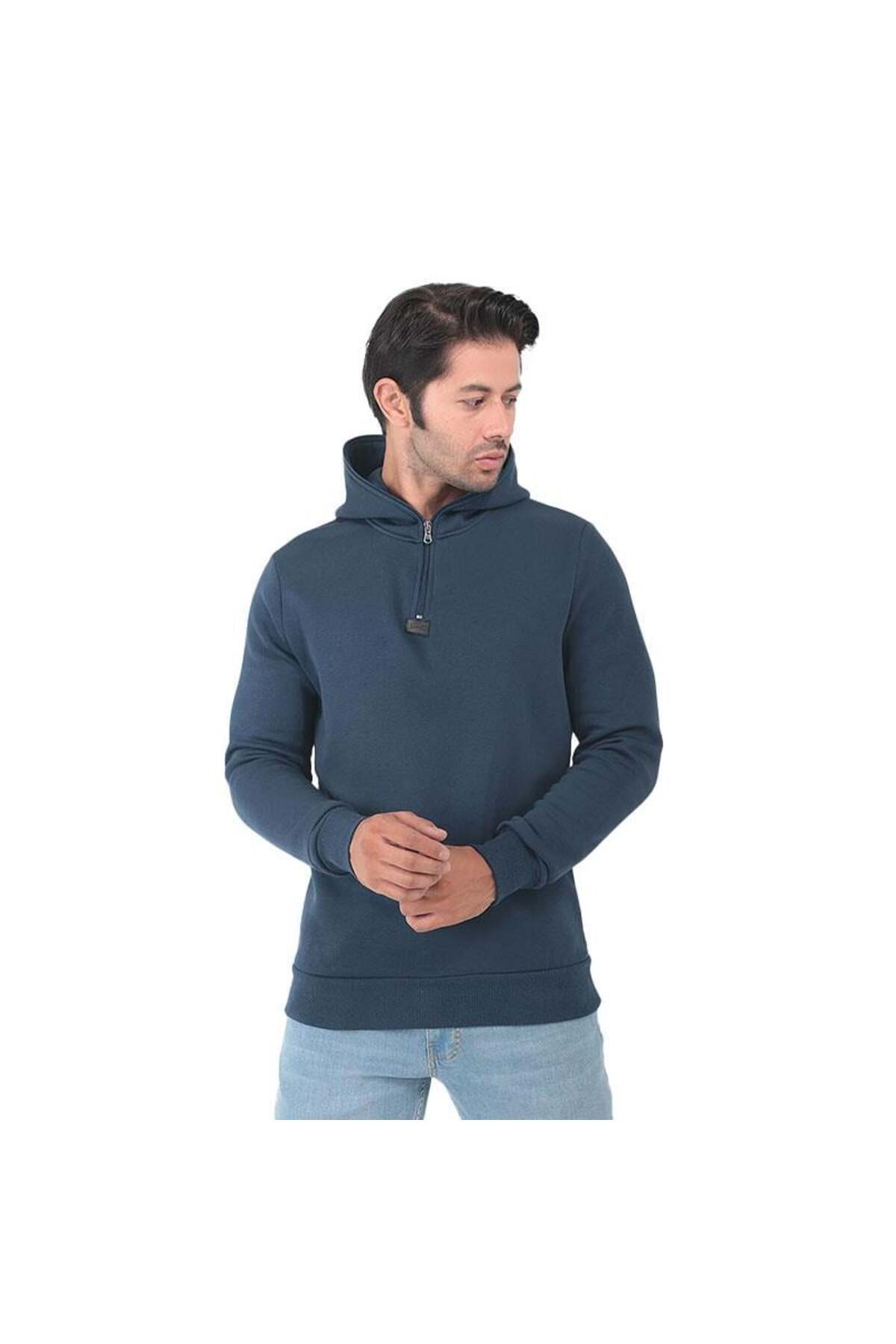 سویشرت مردانه Baha مدل St22we097-789 Indigo اسلازنگر سویشرت اسپرت Slazenger