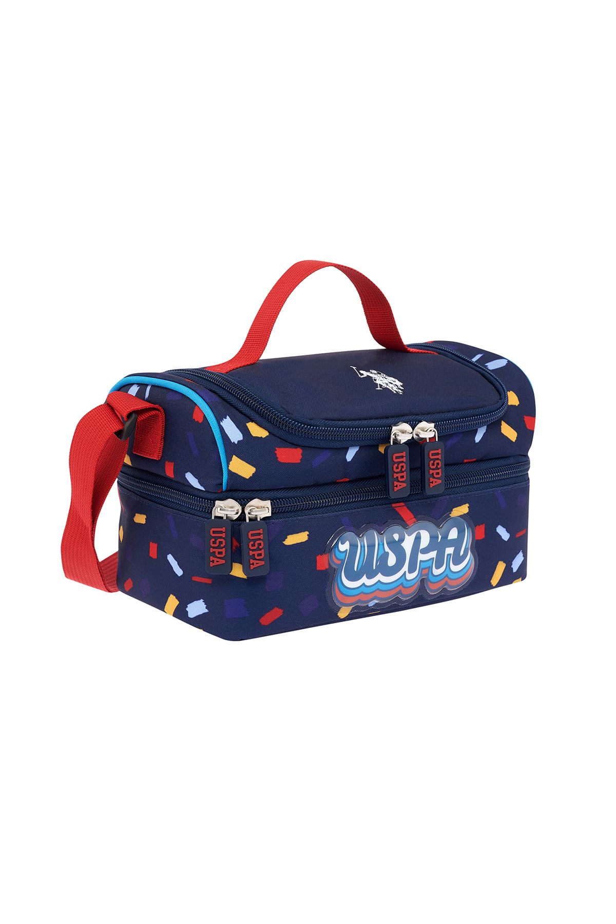 U.S. Polo Assn.-Unisex Children's Nutrition and School Bag 24158 Rectangular Form with Dark Blue 2