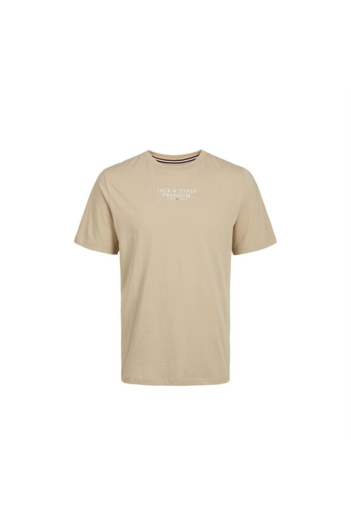 تی شرت مردانه Jack Jones Jprbluarchıe Ss Tee Crew Neck Noos 12217167-fields Of Rye Beige Jack & Jones