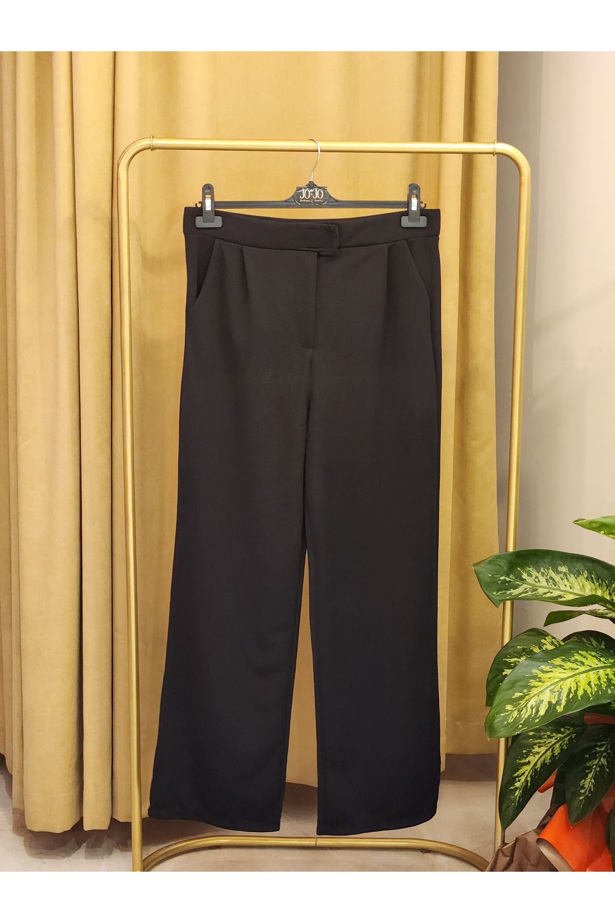 JOJO-Palazzo Pants - Large Size - Lycra - High Waist - Hook and Loop Closure 2