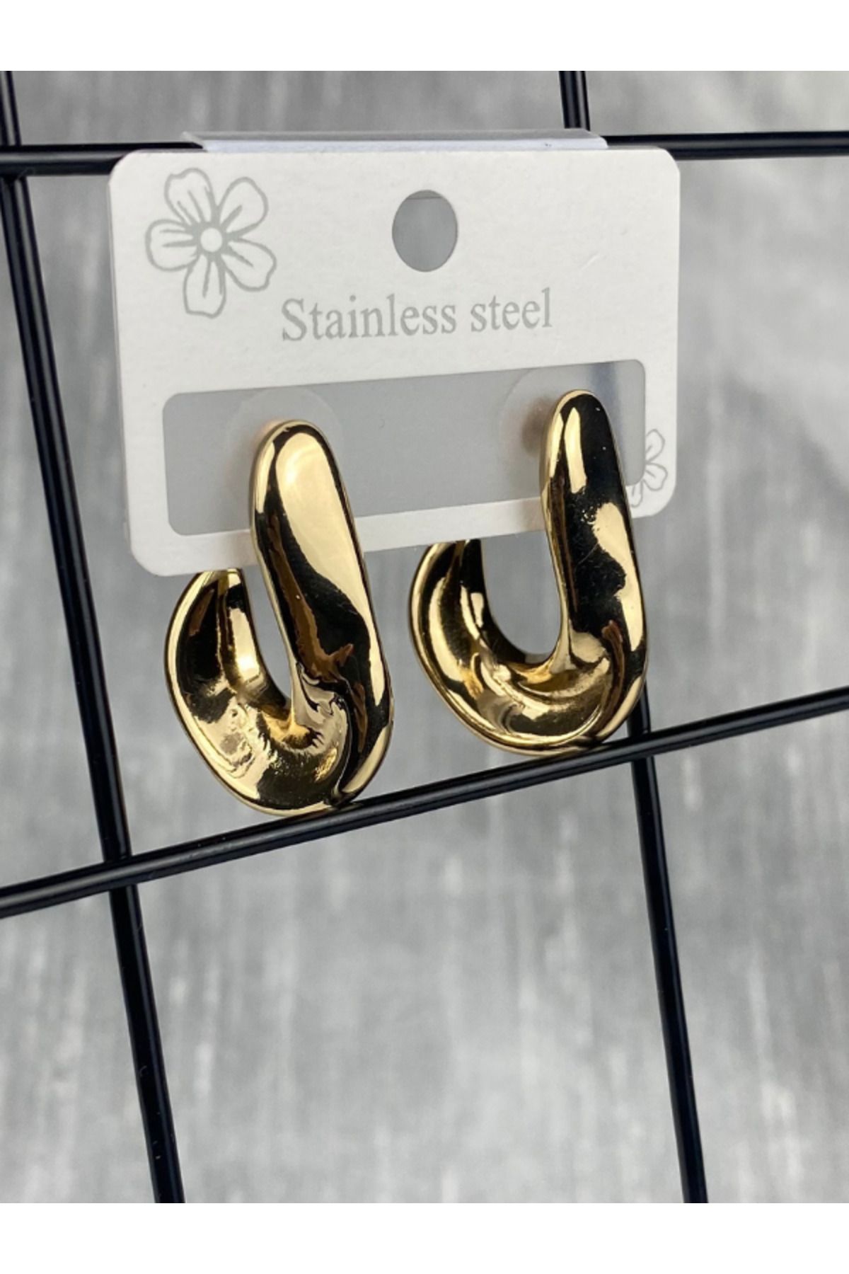 Brethils-J Scrunch Earrings, Anti-Tarnish Guaranteed Steel - Gift Box from Shipping 1