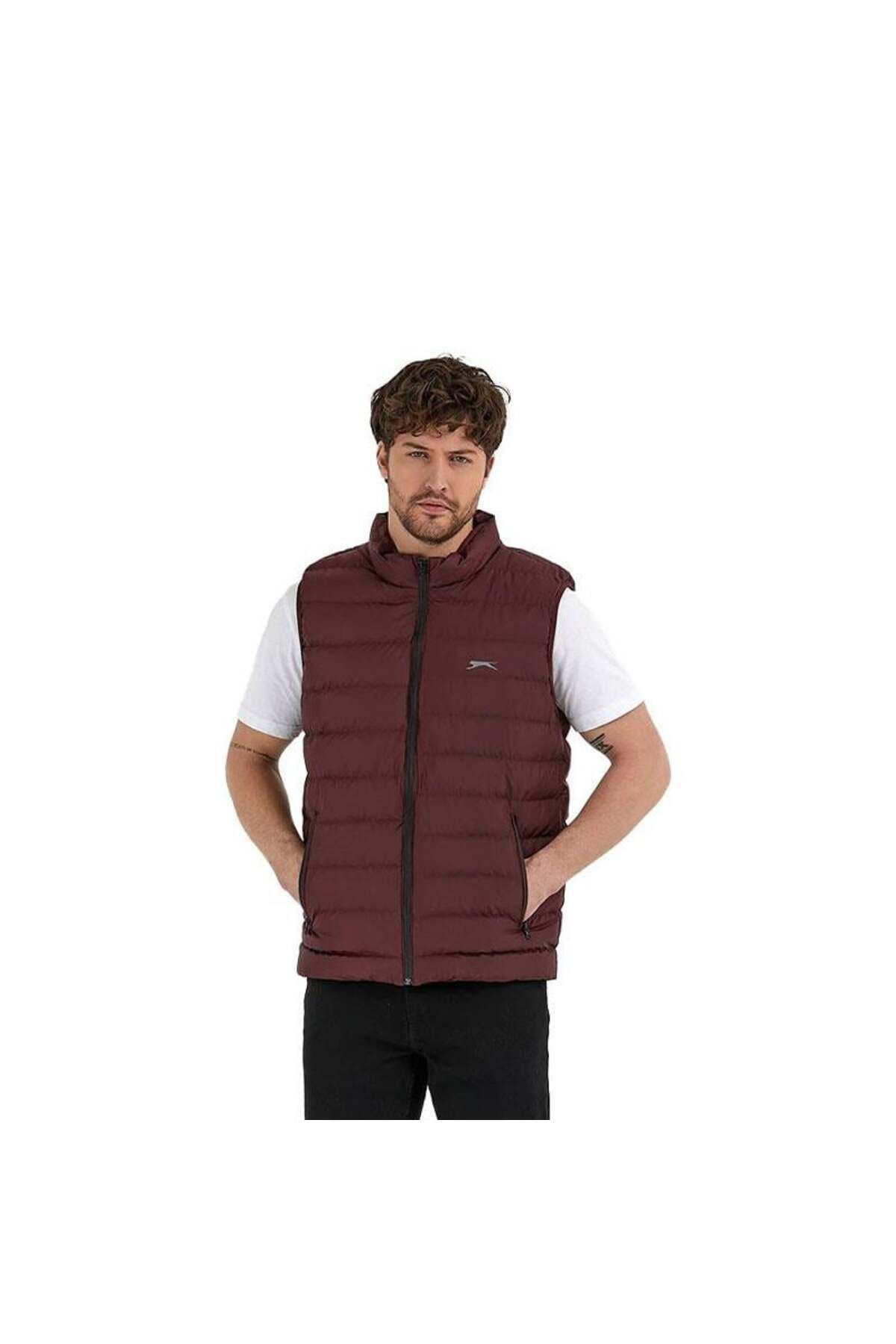 Slazenger-Vestă Roșu Claret pentru bărbați - Blank, St21ye060-620 Model 1