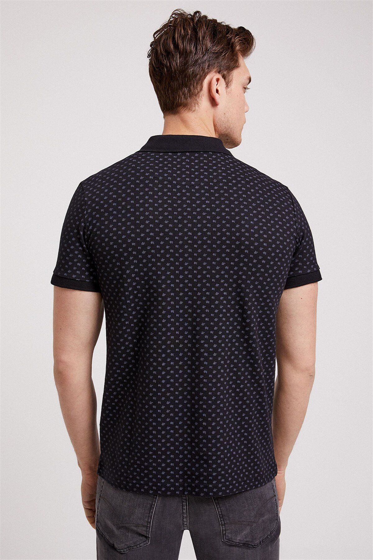 تی شرت مشکی مردانه سیاه طبیعت yaka طرح دار Lee Cooper