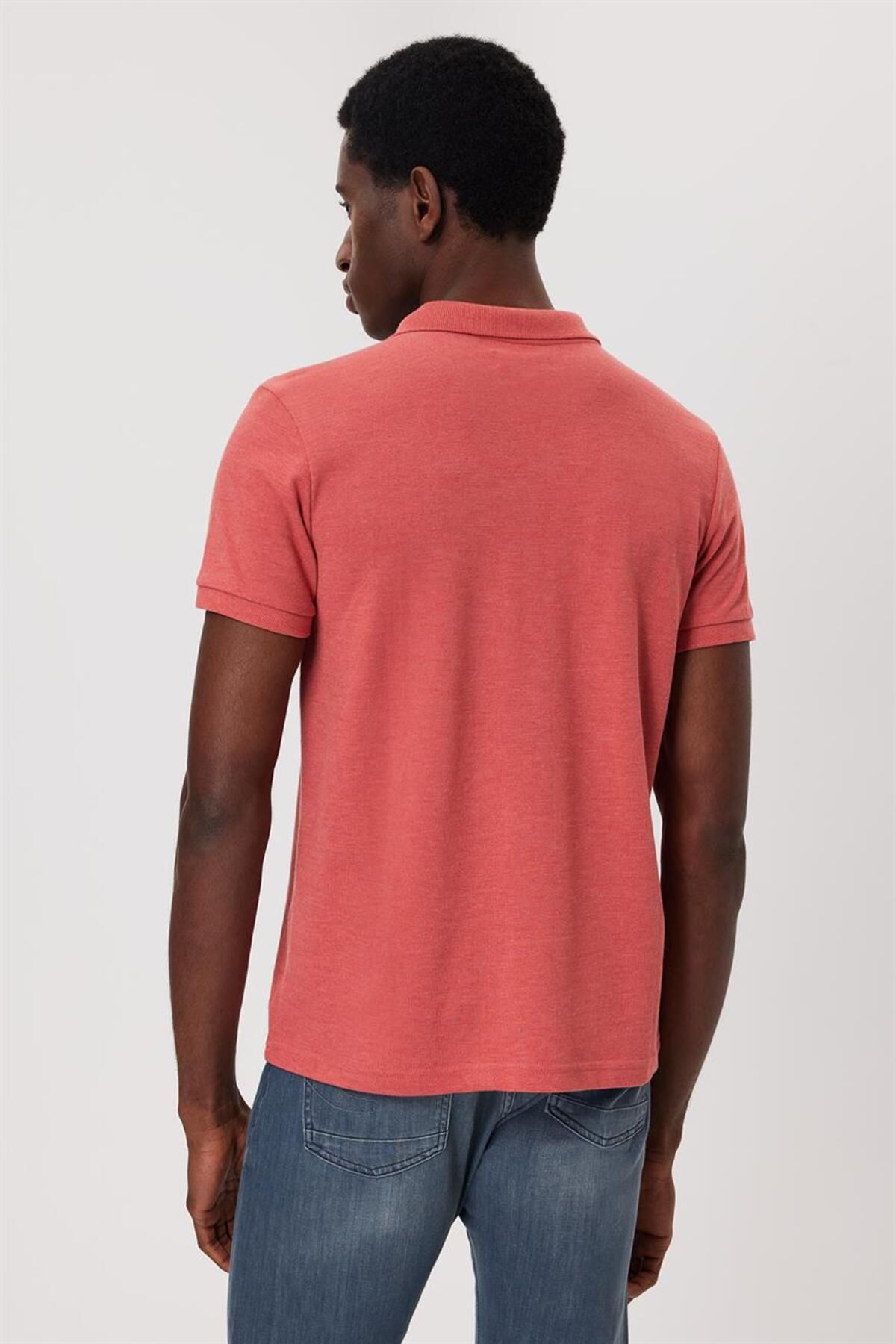 تی شرت قرمز مردانه Miless Polo Yaka Lee Cooper