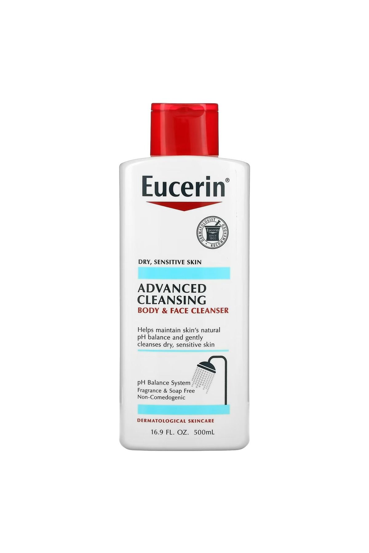 Eucerin-Eucerin, Advanced Cleansing, Body and Face Cleanser, Fragrance Free, 16.9 fl oz (500 ml) 1