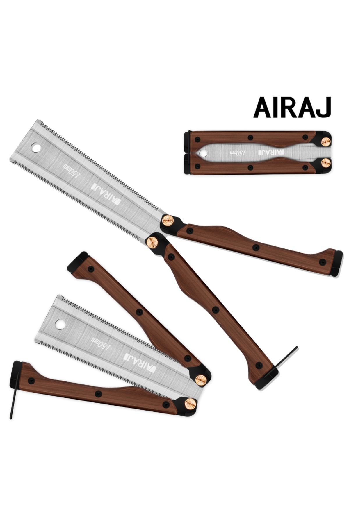 AIRAJ-New folding saw 1046 AIRAJ Folding Saw Double-Sided Gardening Pruning Saw Outdoor Camping Industrial 1