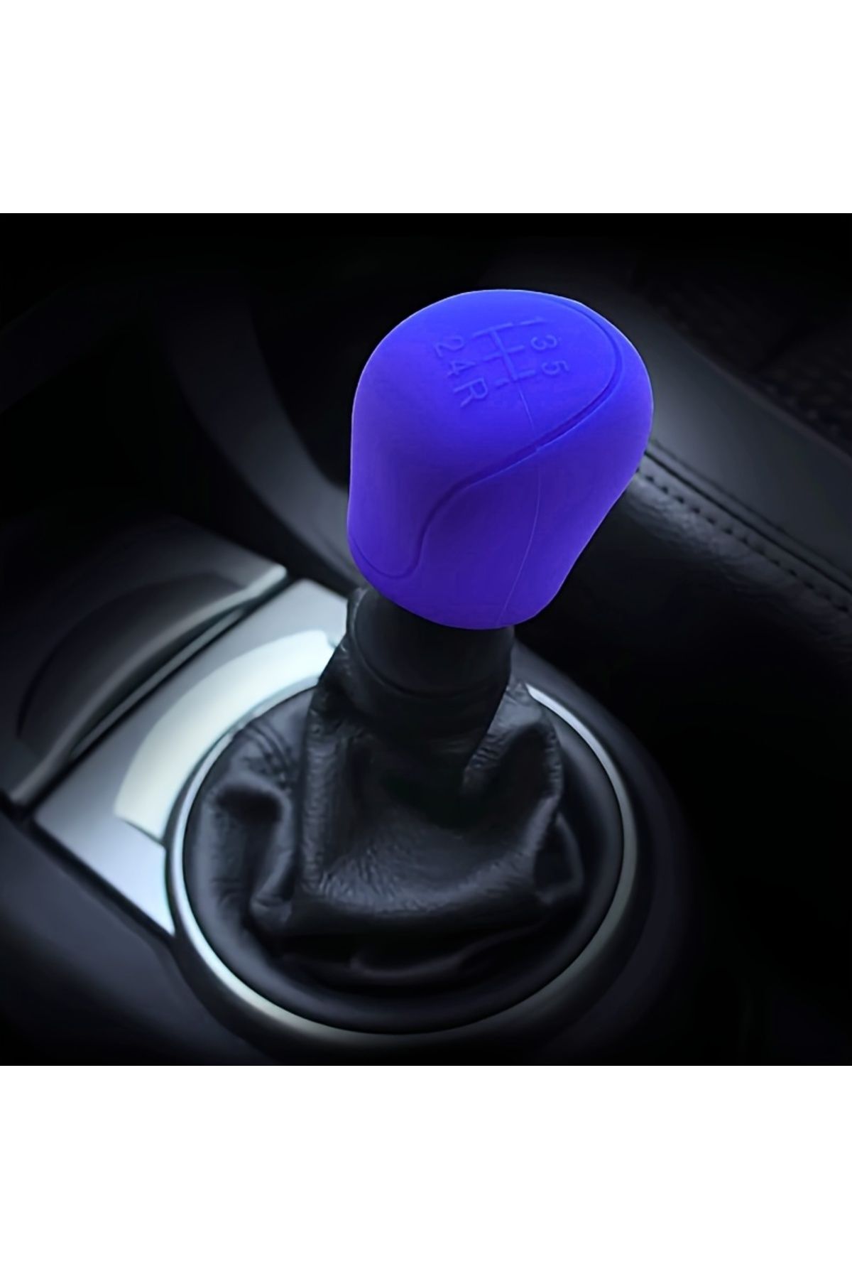 Choice-Black Car Silicone Gear Shift Knob Cover Gear Shift Non-Slip Grip Handle Protective Covers Manual 6 4