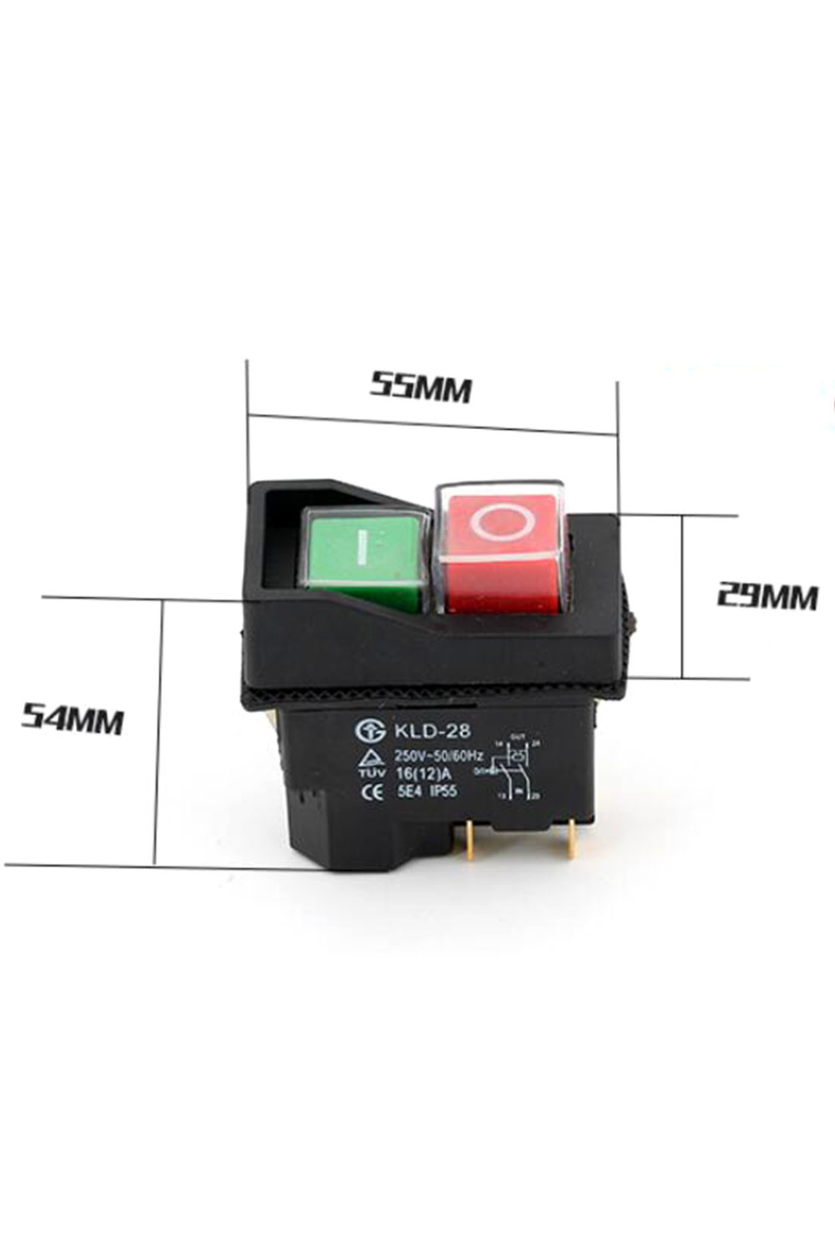 Choice-مفتاح كهرومغناطيسي بضغطة زر مقاوم للماء IP55 4 دبابيس AC250V 16A أداة تشغيل كهربائية مغناطيسية... 6