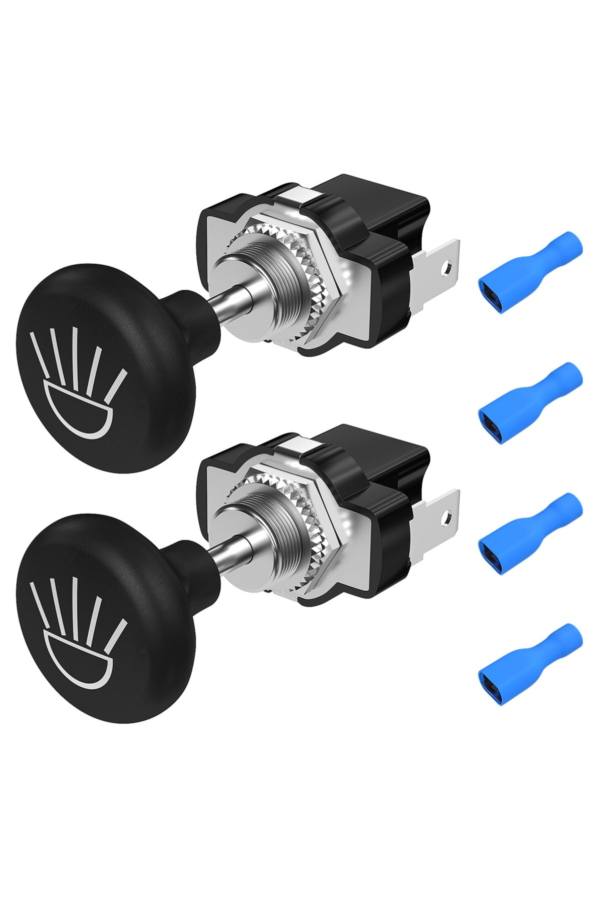 Daiertek-2pcs Golf Cart Push Pull Light Switch 12 Volt Universal Headlight Switch Button For Club... 8