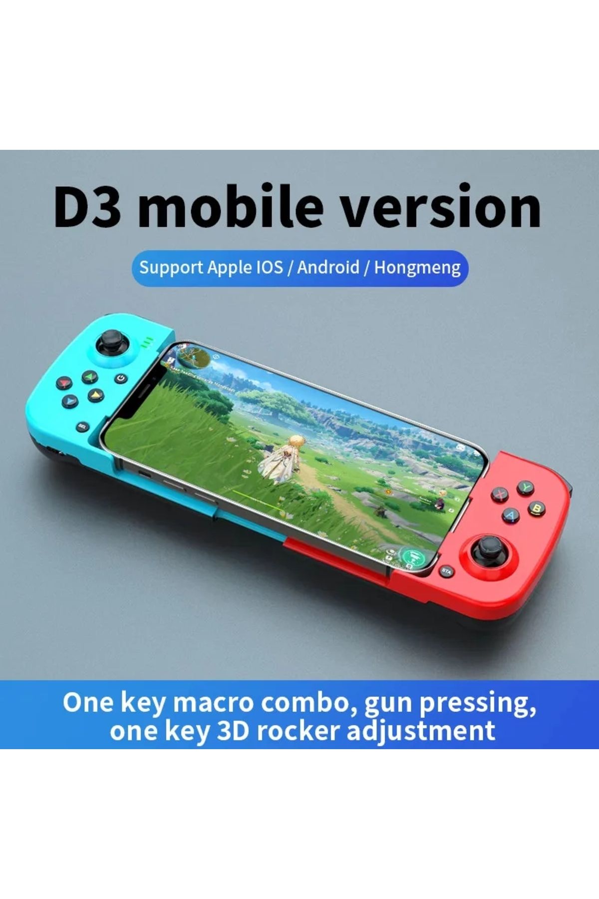 Choice-Red Stretchable Wireless Bluetooth D3 Gamepad For Mobile Phone Android Retractable Gamepad Joystick 1