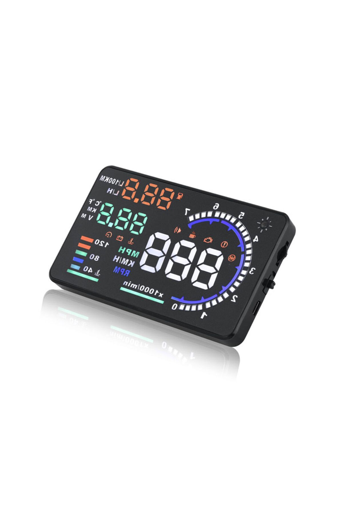 RYSJM-ADQ 5.5'' OBD2 HUD A8 Car Head Up Display Digital Speedometer Tachometer Windshield Speed Project... 8
