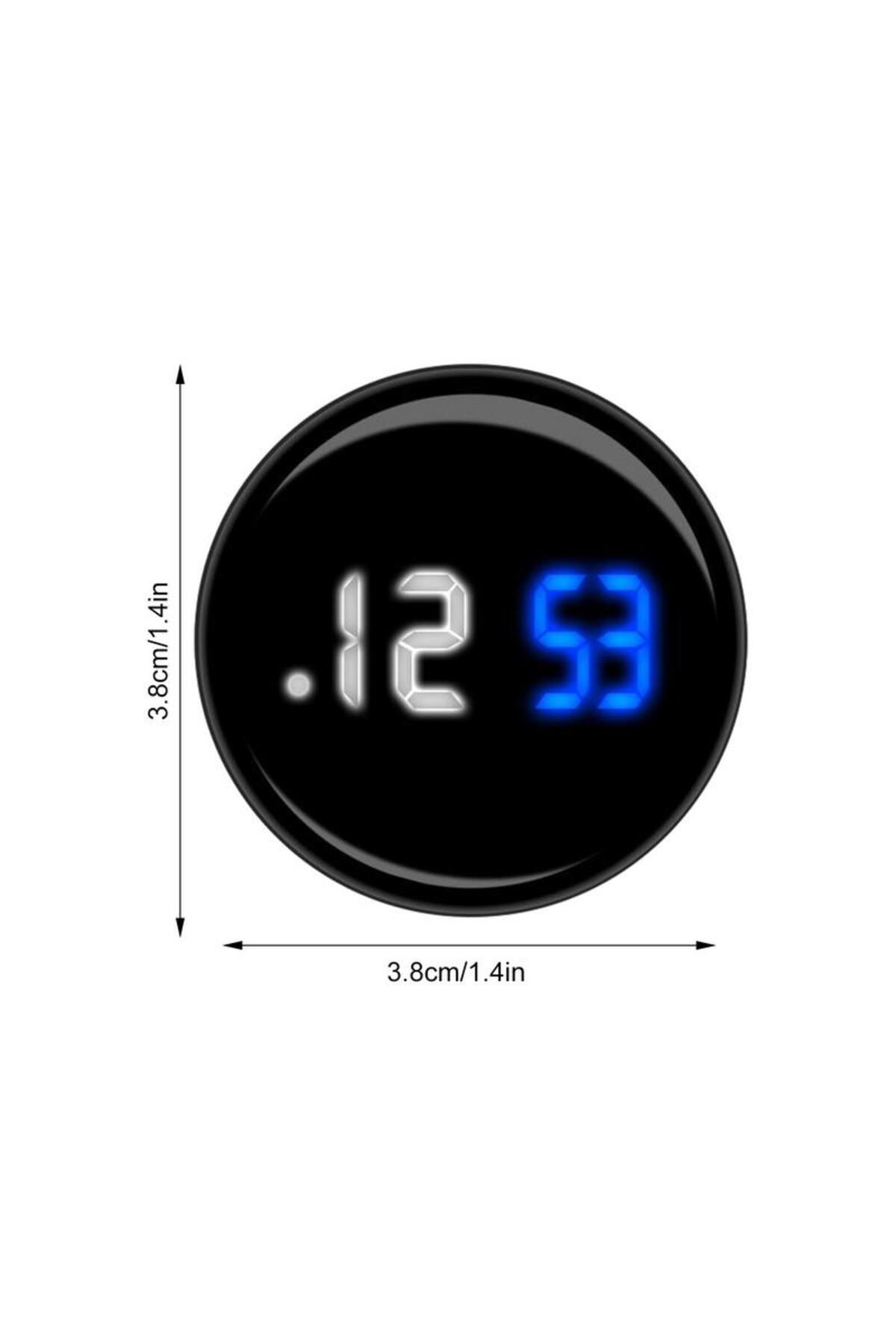 Choice-Black Clock For Vehicle Dashboard Waterproof Stick On Dashboard Clock Touch Control Clocks For Conve 6