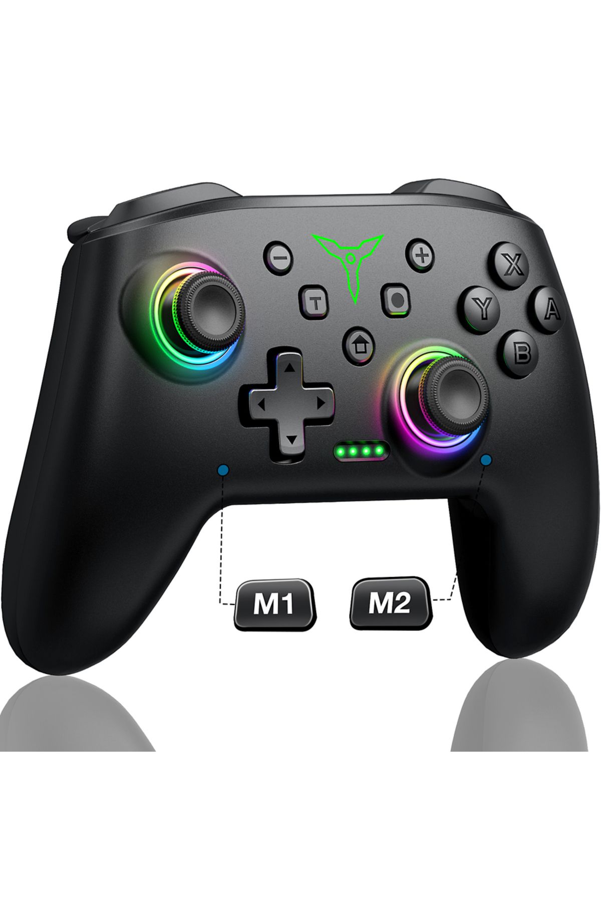 DinoFire-Q218-wired for PC Dinofire Wireless Bluetooth RGB Controller for Nintendo Switch/Switch OLED/Switch 1