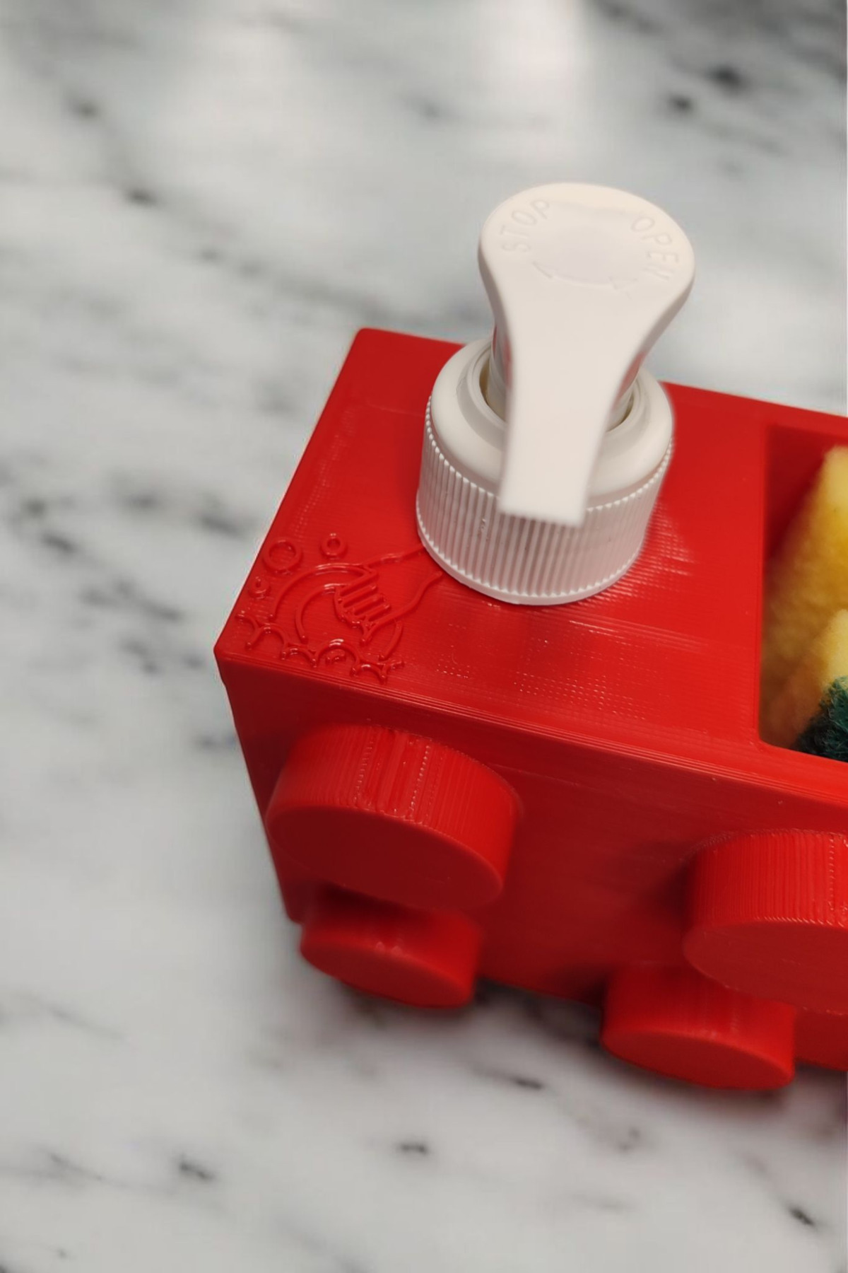 Maflen-Colorful Brick Block Special Design Double Soap Dish and Organizer Set Red 3