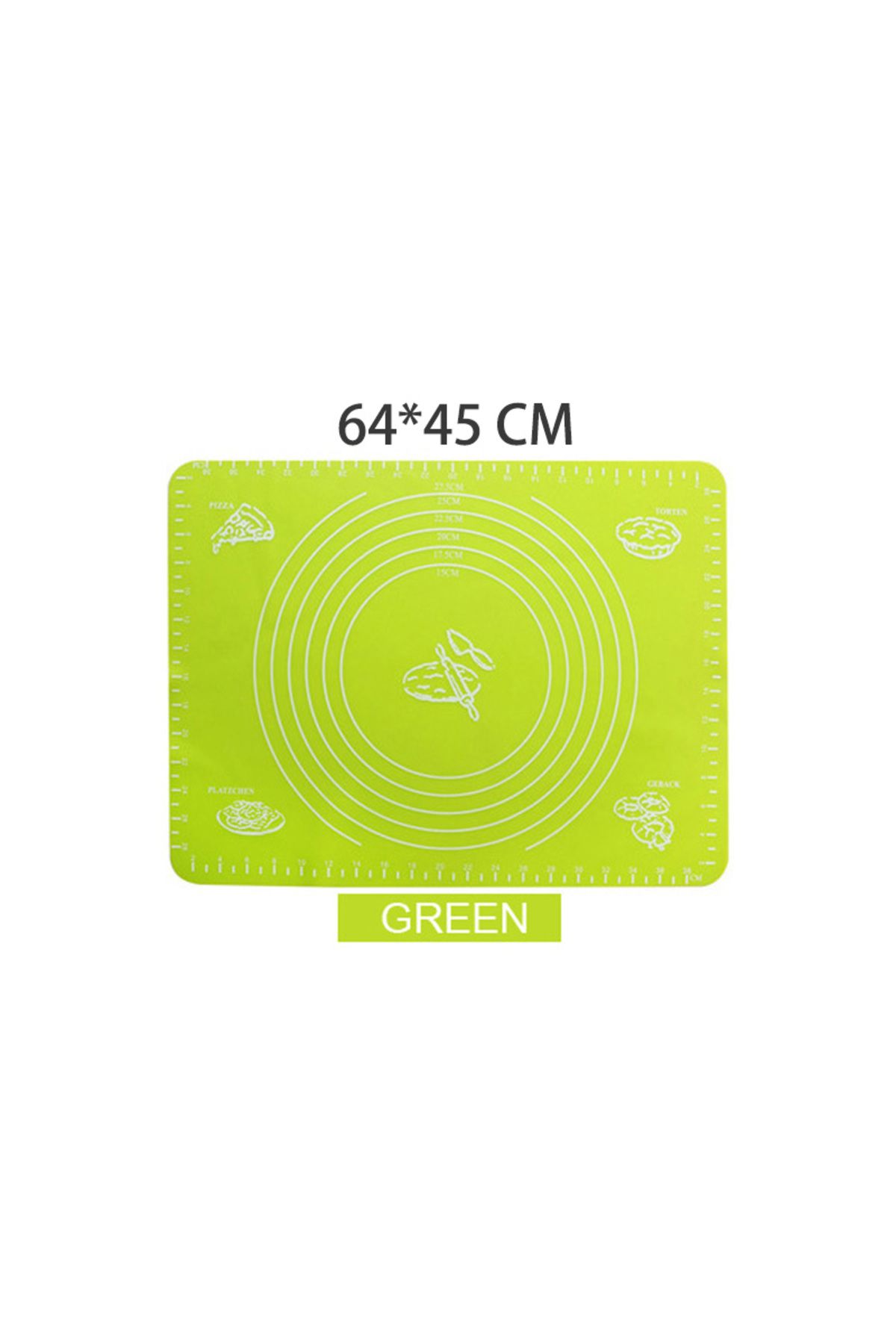 Choice-green 64x45 Silicone Baking Mat Kneading Dough Mat Pizza Cake Sheet Liner Kitchen Cooking Grill Gadg 1