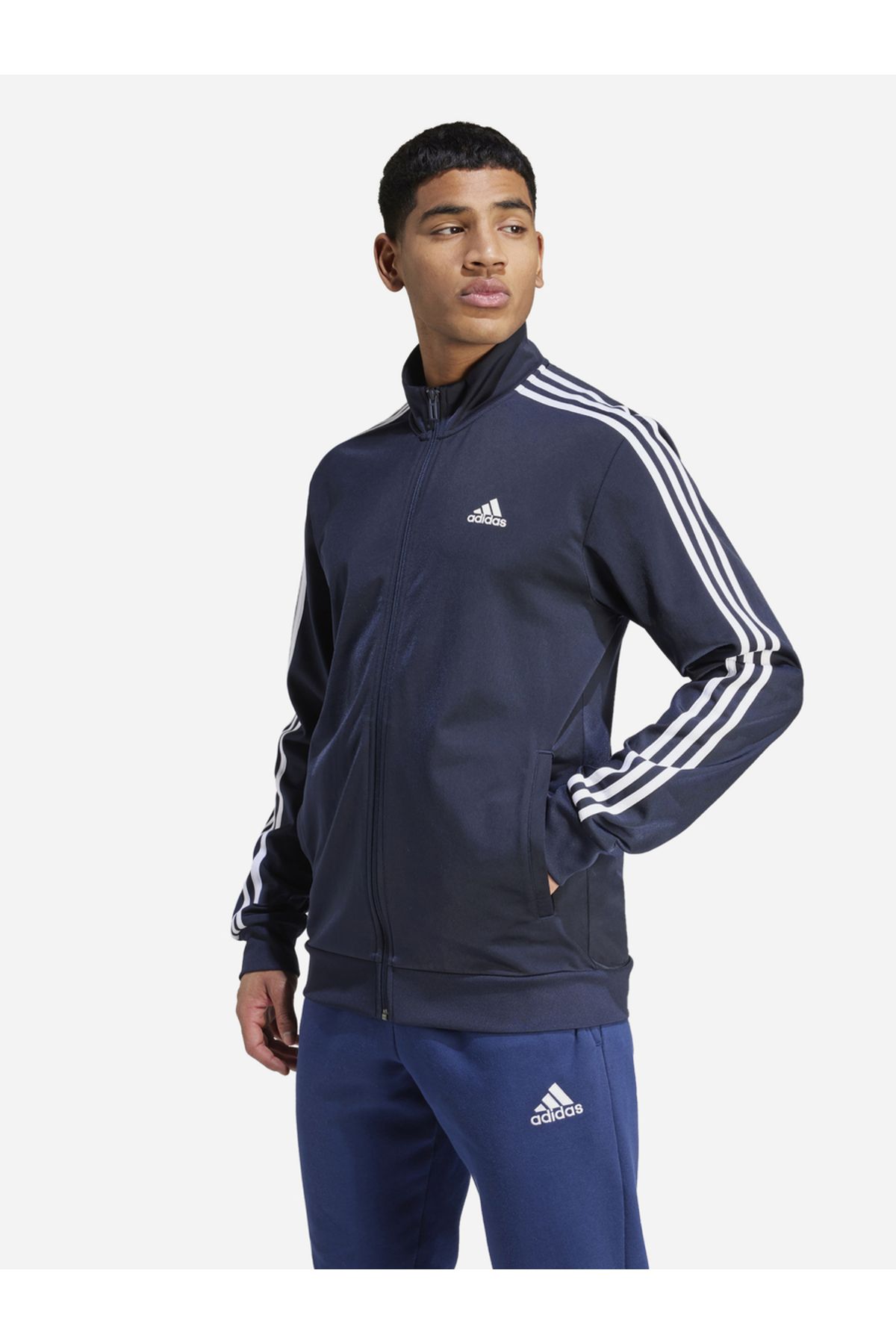 adidas-Essentials Warm-Up 3-Stripes Track Jacket 2