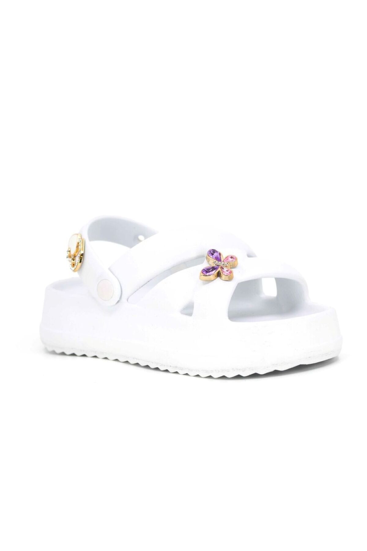 Riva Shoes-Girls' Sandals Pool Beach Vacation Casual Summer Comfortable Non-Slip Sole Butterfly Detailed Slippers 1