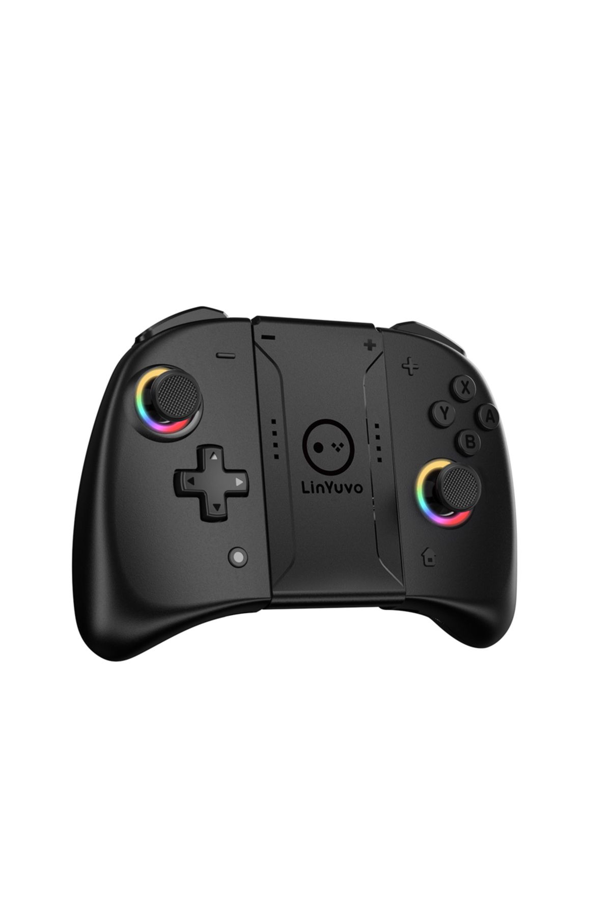 Choice-black LinYuvo Meteor Light Wireless Joy-pad with 8 Color RGB Lights for Switch/OLED, with Programmab 1