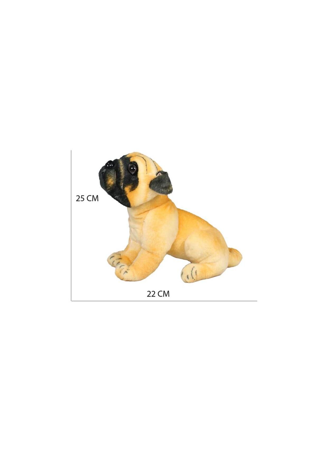 MEDUSHOP-Barking Pug Dog Plush Toy 25 cm 3